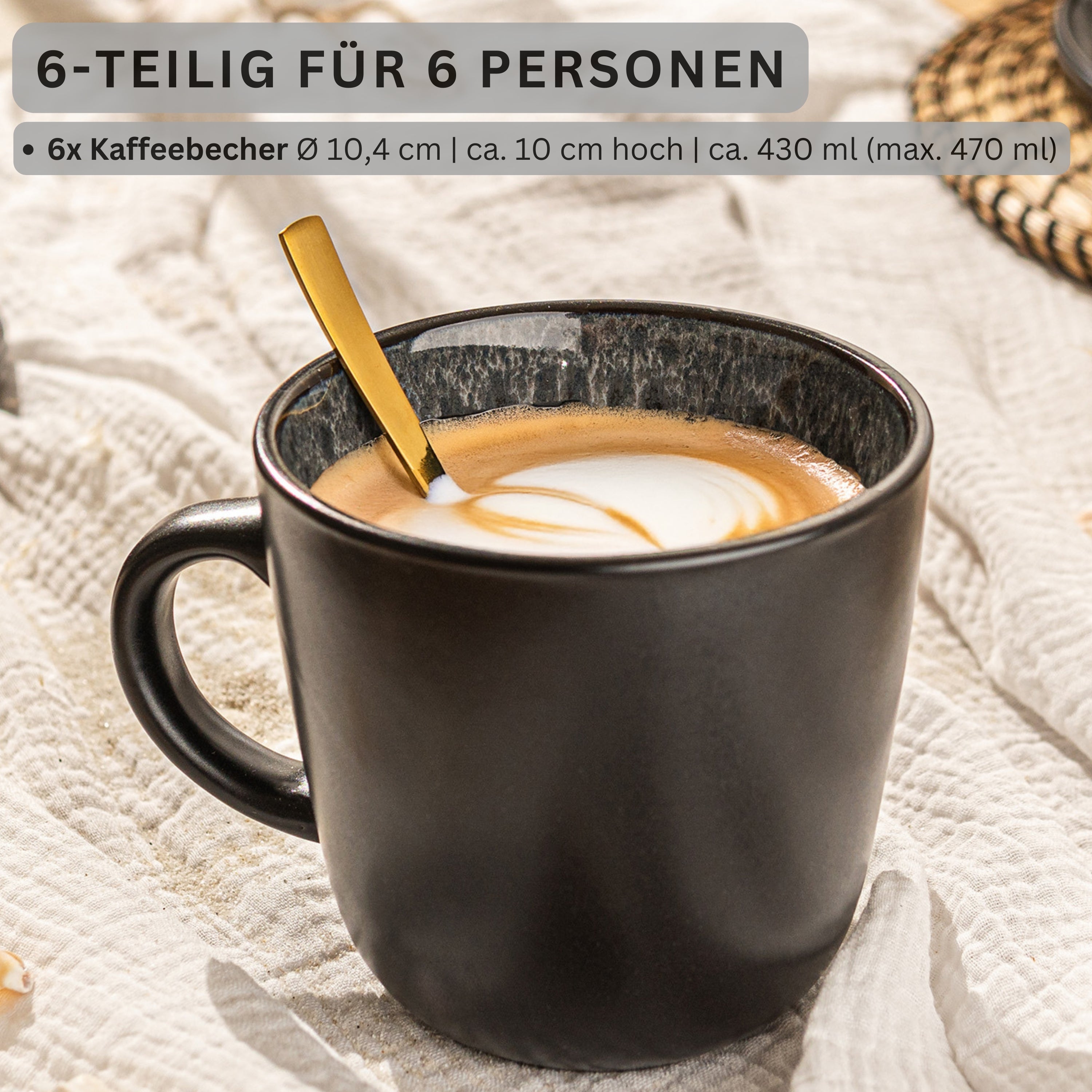 SÄNGER Kaffeebecher Set Sydney 6 teilig