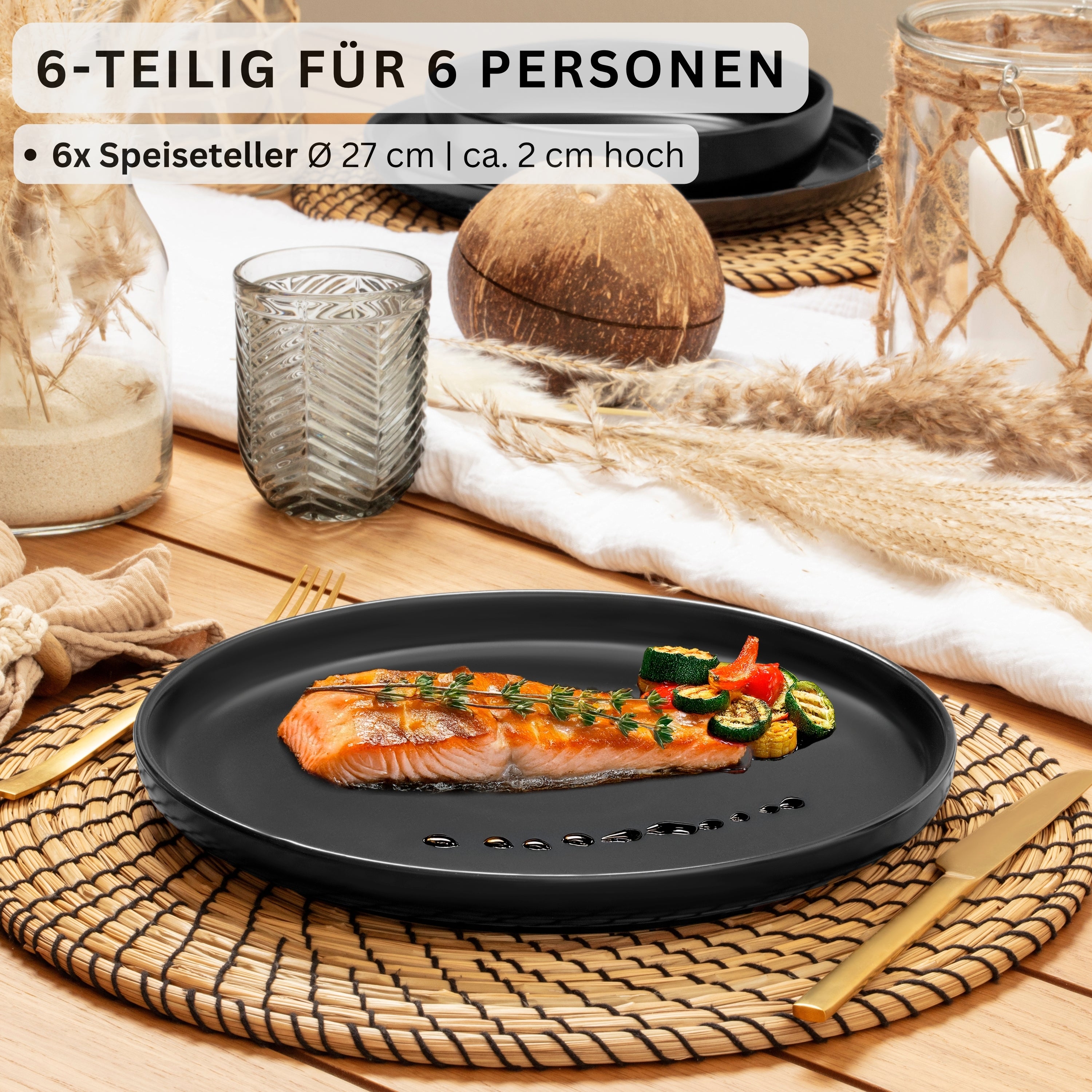 SÄNGER Speiseteller Set Madeira 6 teilig