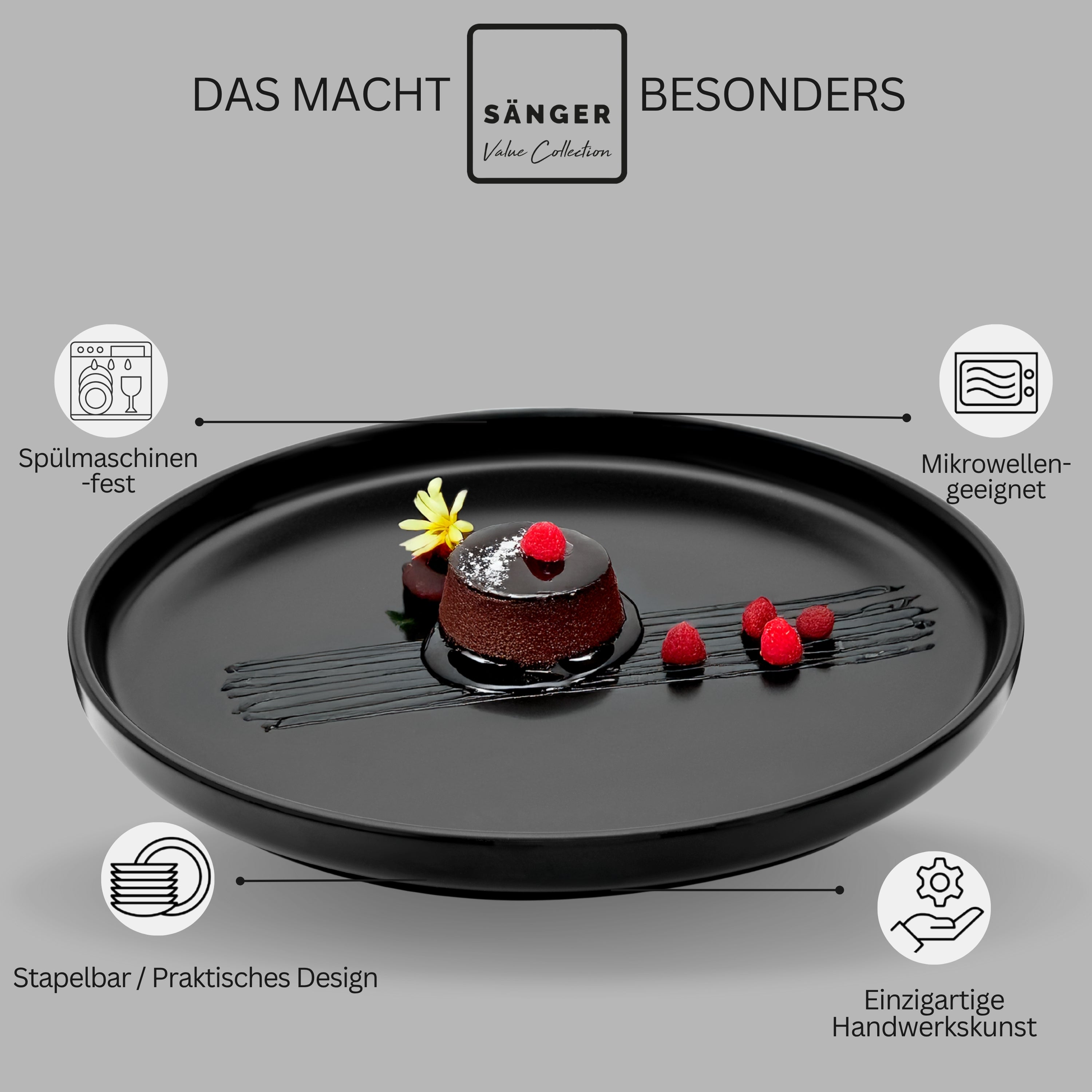 SÄNGER Dessertteller Set Madeira 6 teilig