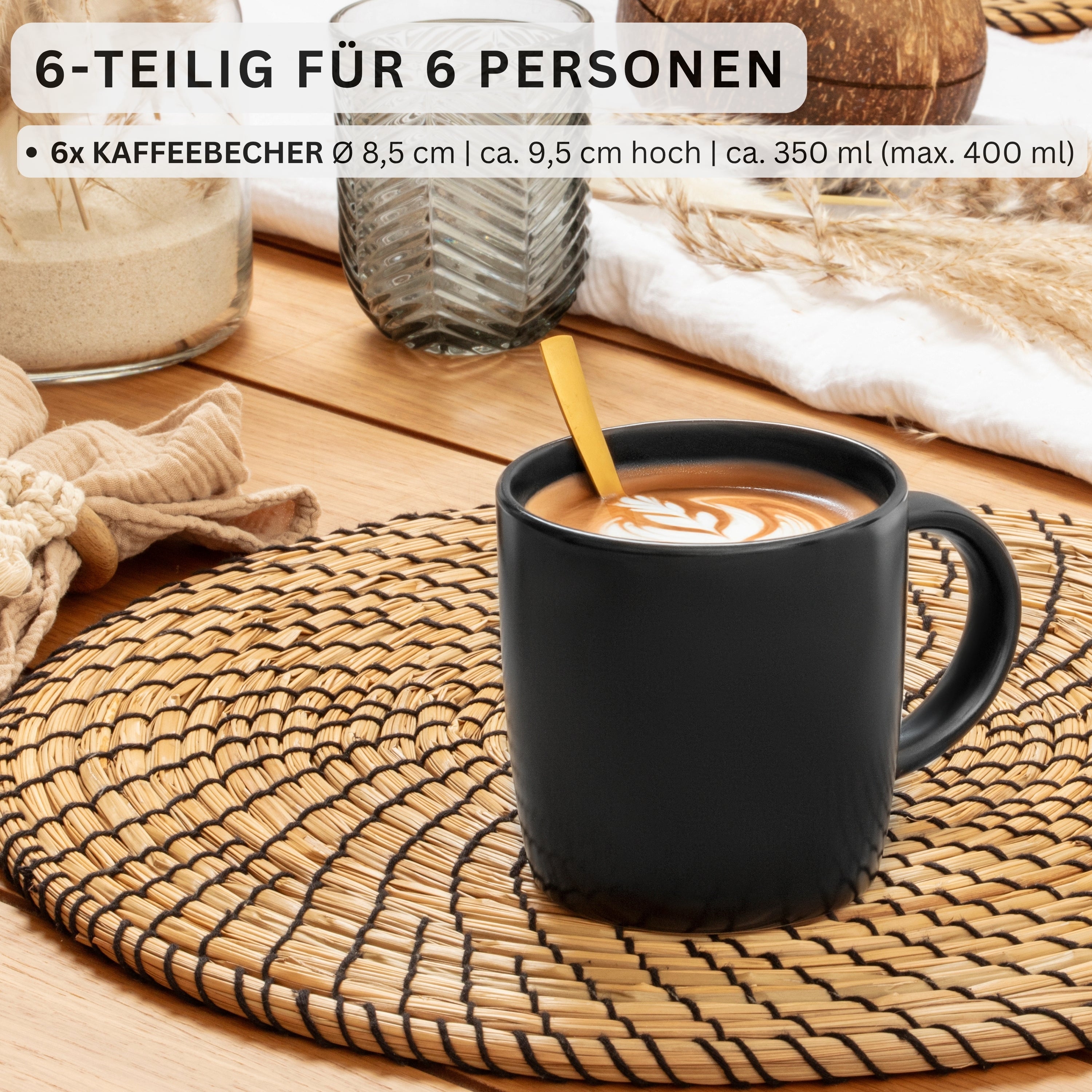 SÄNGER Kaffeebecher Set Madeira 6 teilig