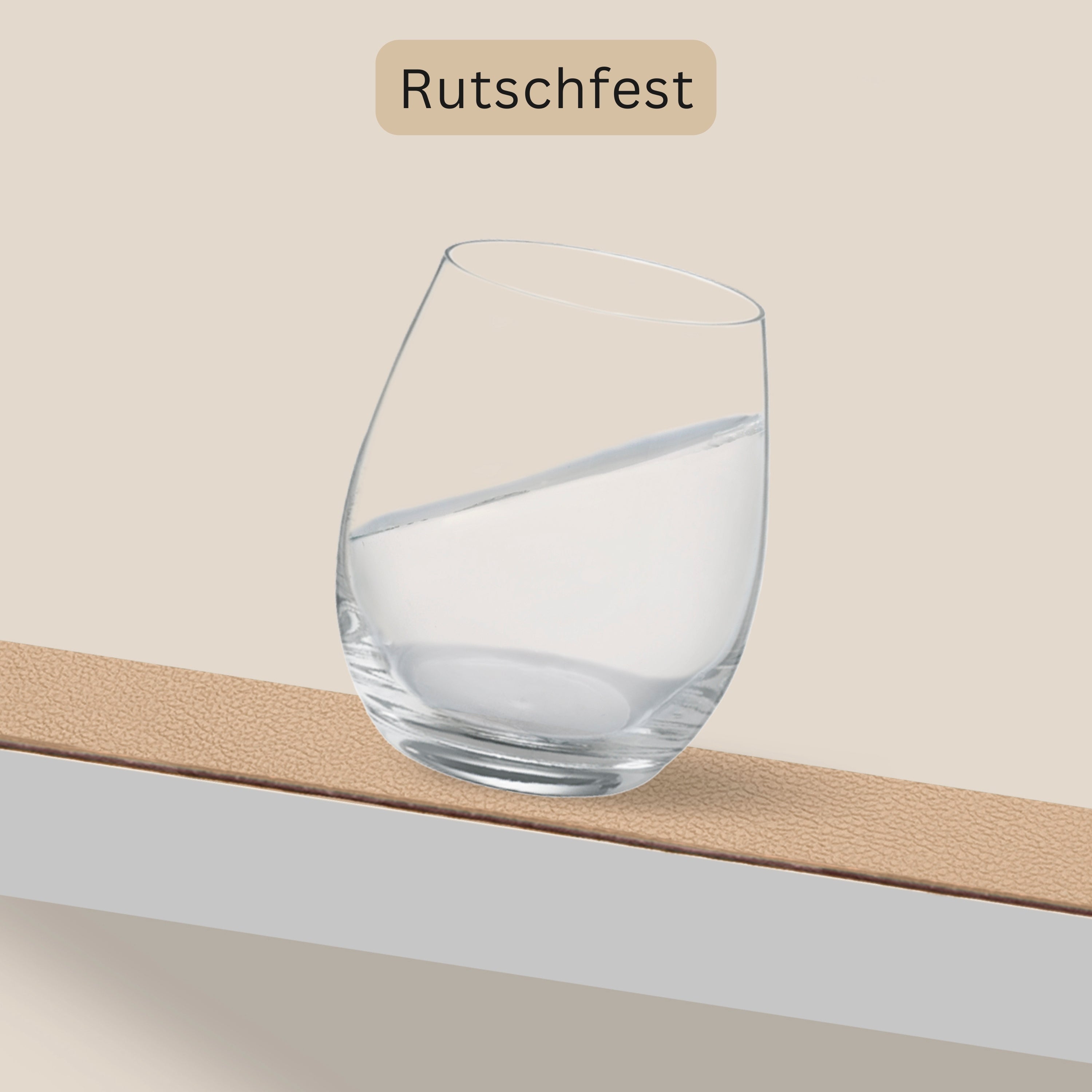 SÄNGER organische Tischsets & Untersetzer aus Kunstleder 12 teilig  für 6 Personen, Braun+Beige