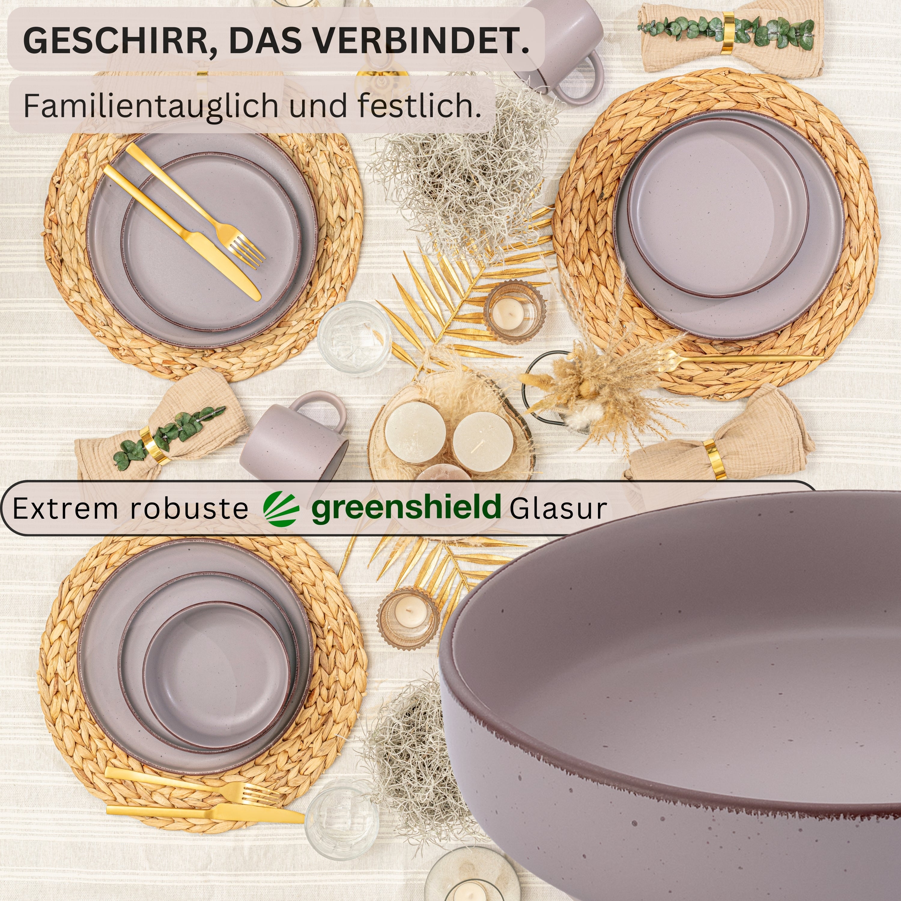 SÄNGER Steingut Pastaschalen Bombay Basalt 4 teilig