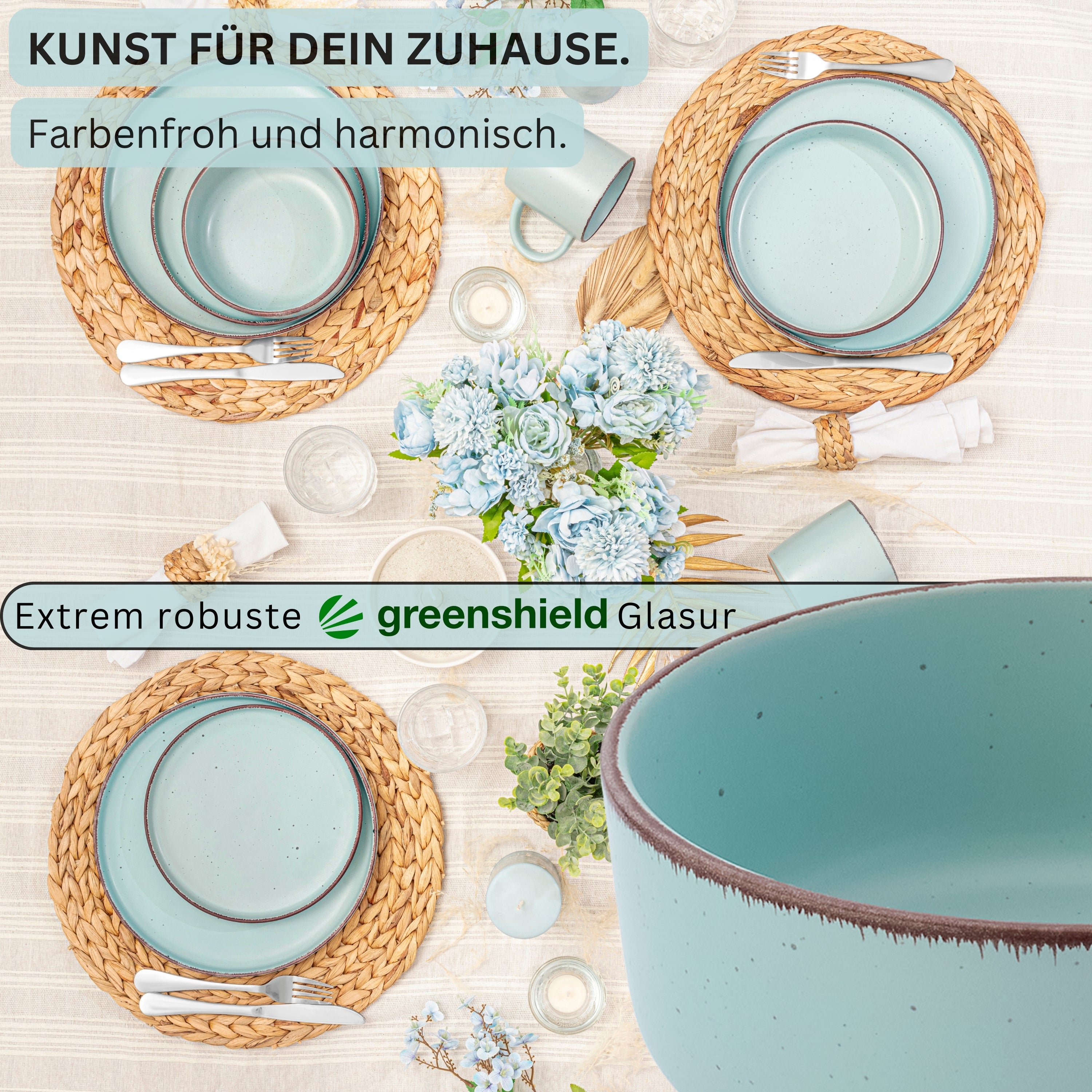 SÄNGER Steingut Schalen Bombay Breeze 4 teilig