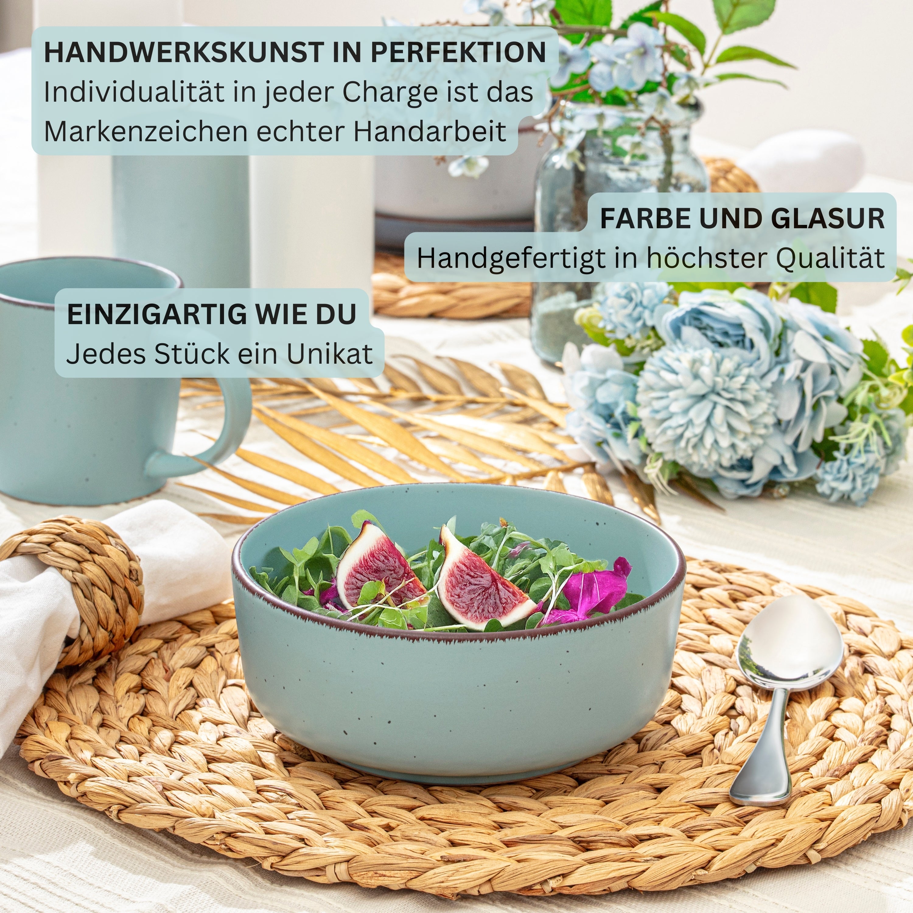 SÄNGER Steingut Schalen Bombay Breeze 4 teilig