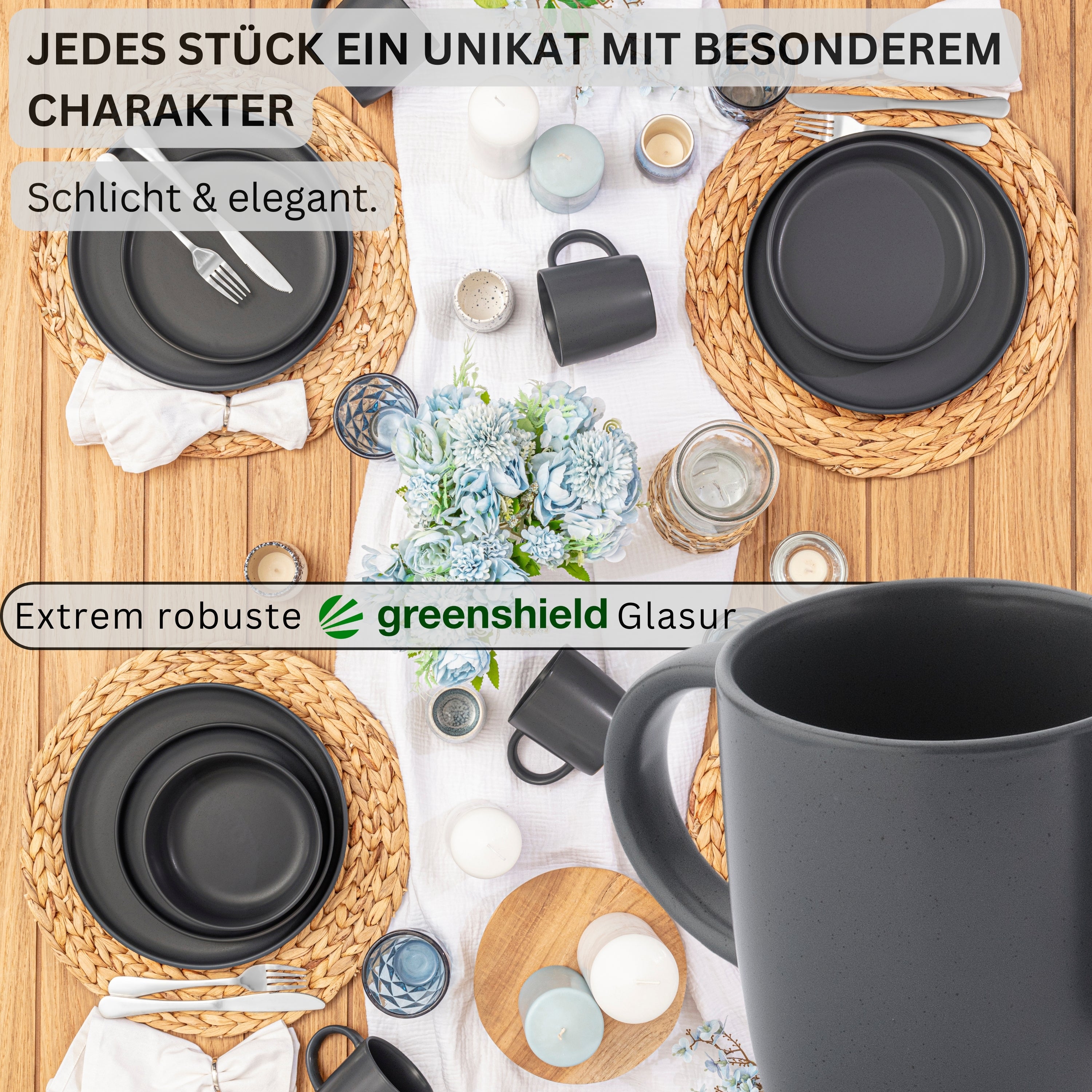SÄNGER Steingut Kaffeebecher Leeds Nightsky 6 teilig
