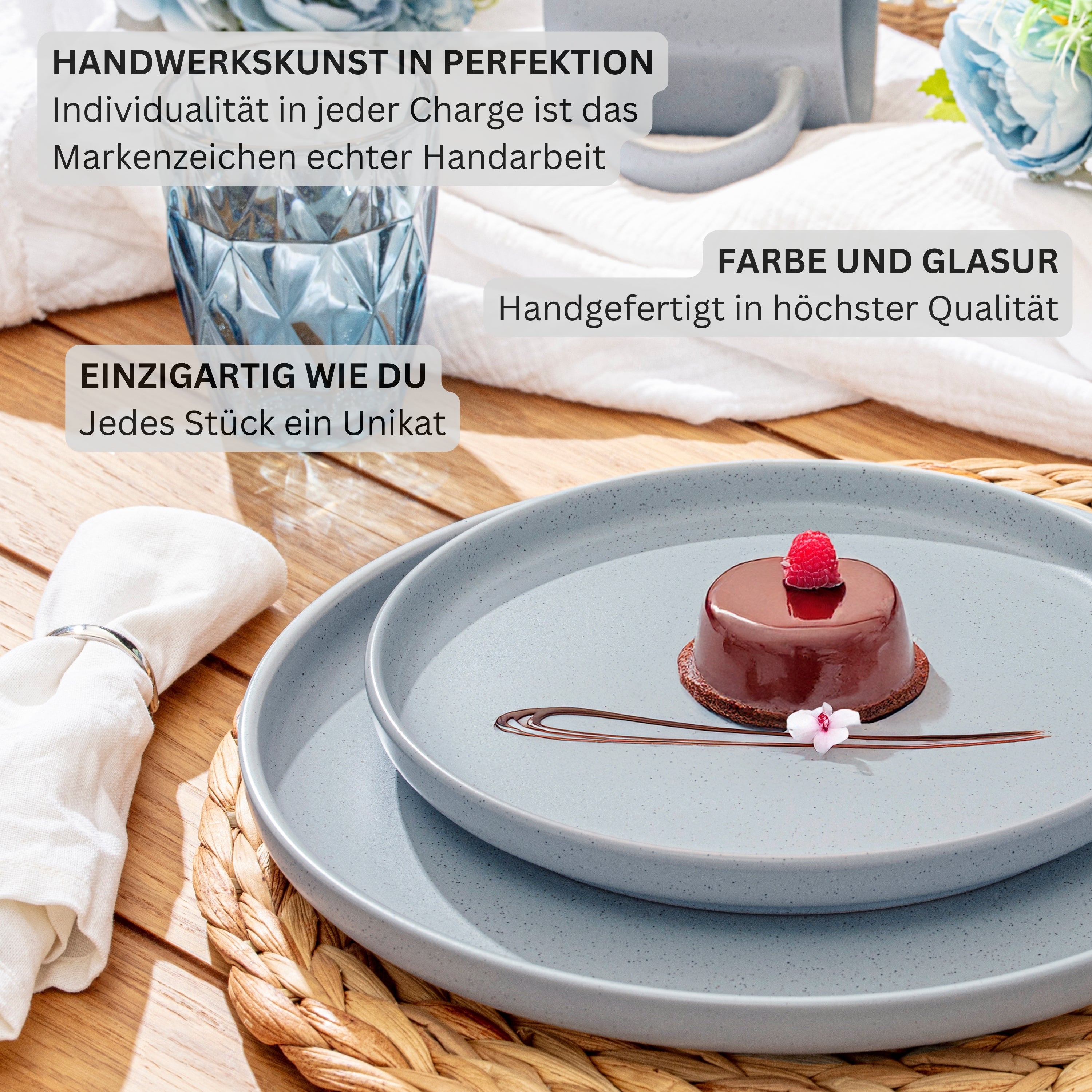 SÄNGER Steingut Dessertteller Leeds Sterling 6 teilig