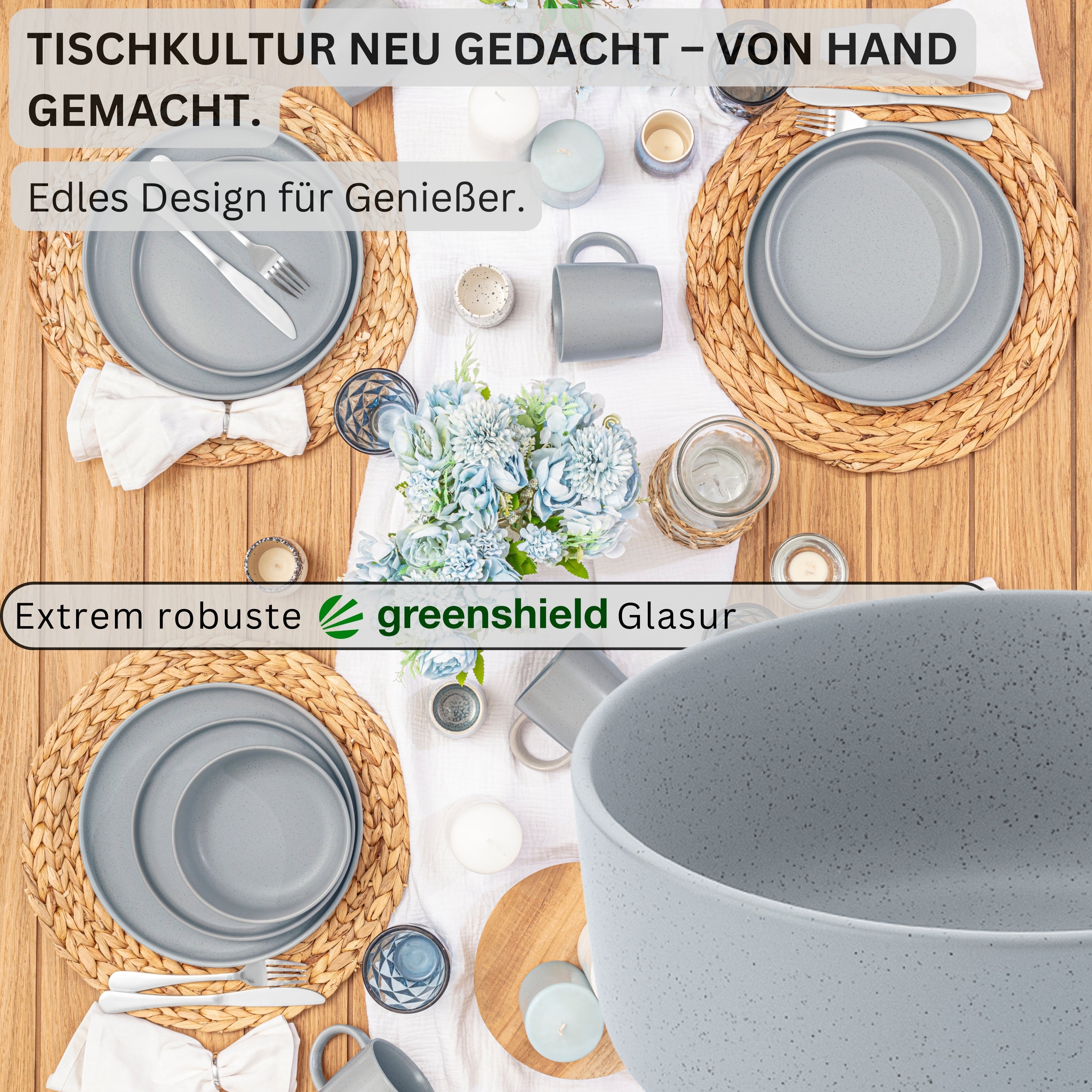 SÄNGER Steingut Schalen Leeds Sterling 6 teilig