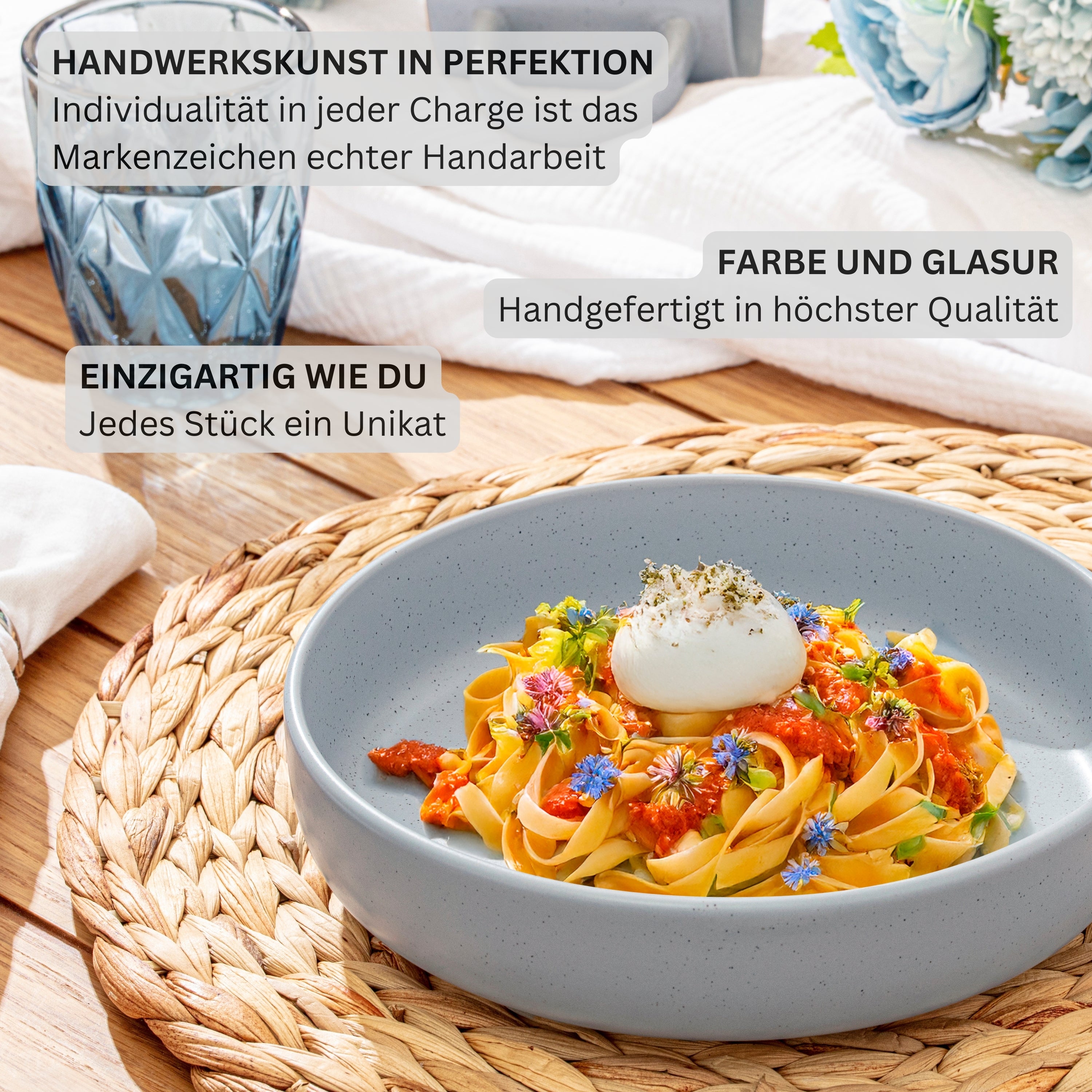 SÄNGER Steingut Pastaschalen Leeds Sterling 6 teilig