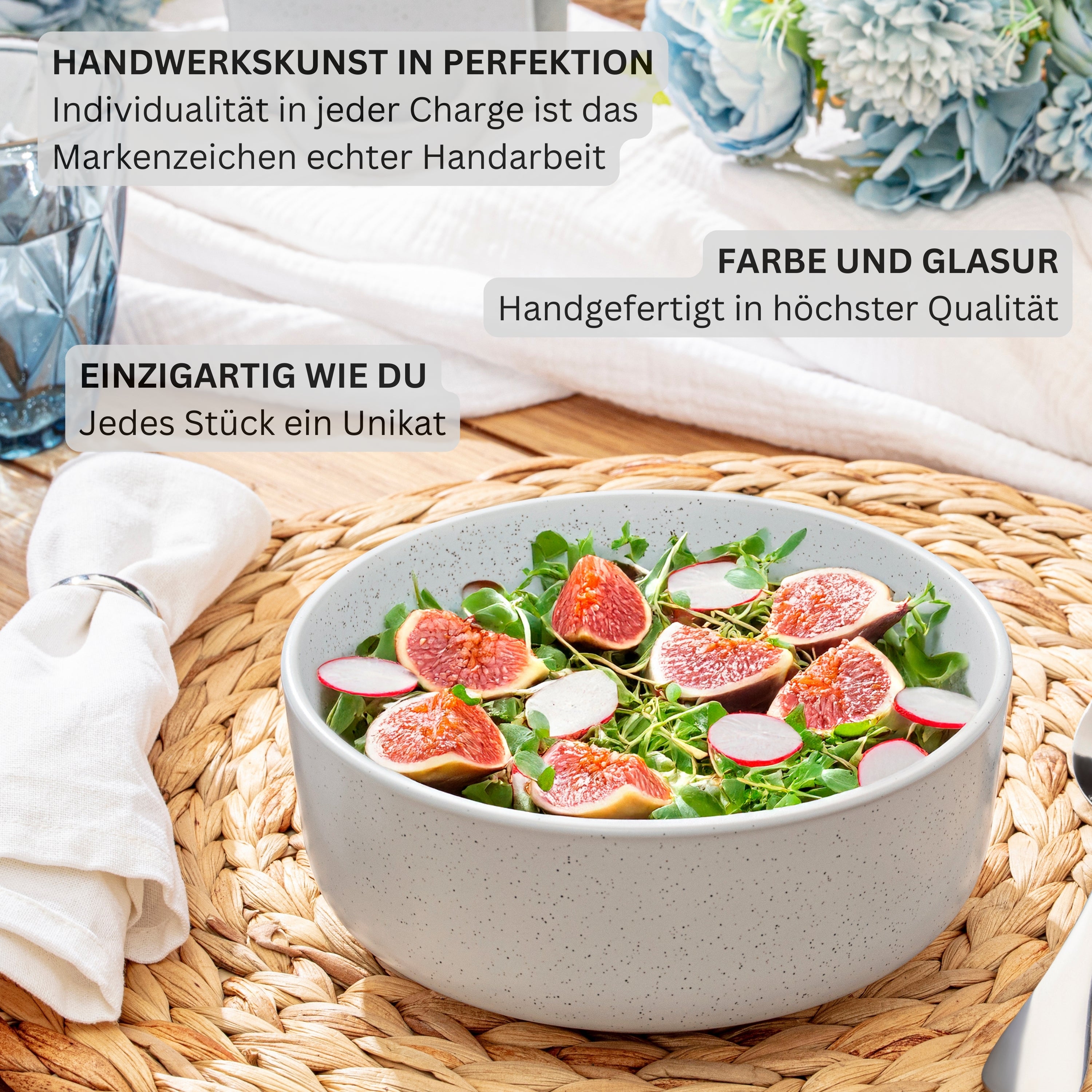 SÄNGER Steingut Schalen Leeds Frost 6 teilig
