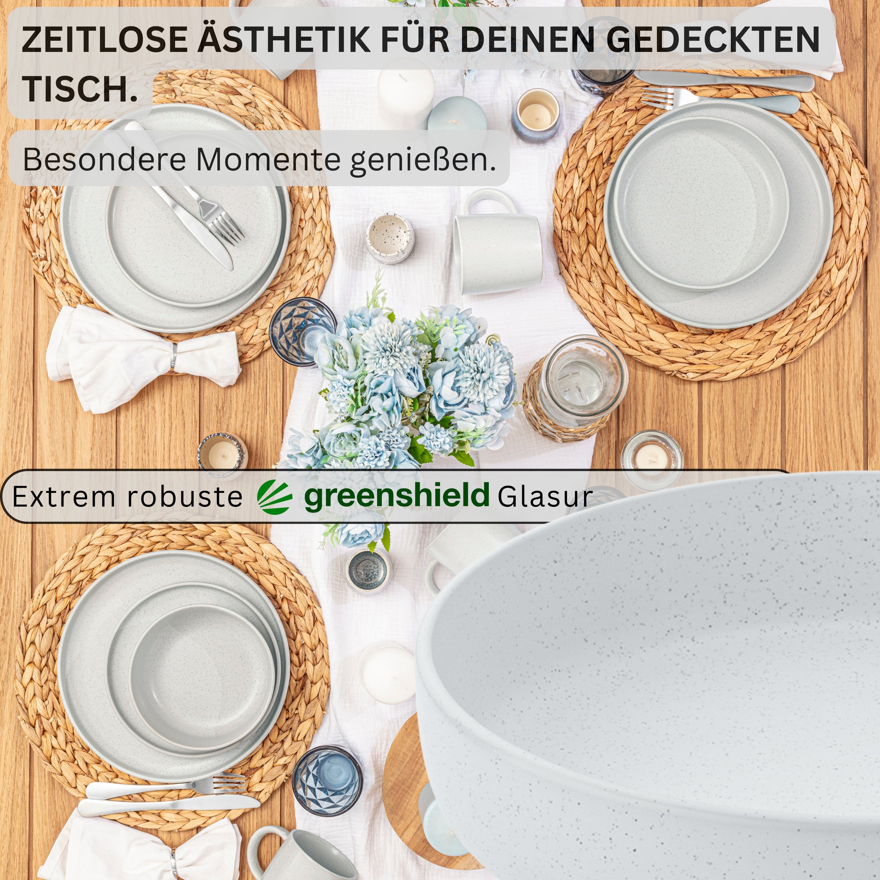 SÄNGER Steingut Pastaschalen Leeds Frost 6 teilig
