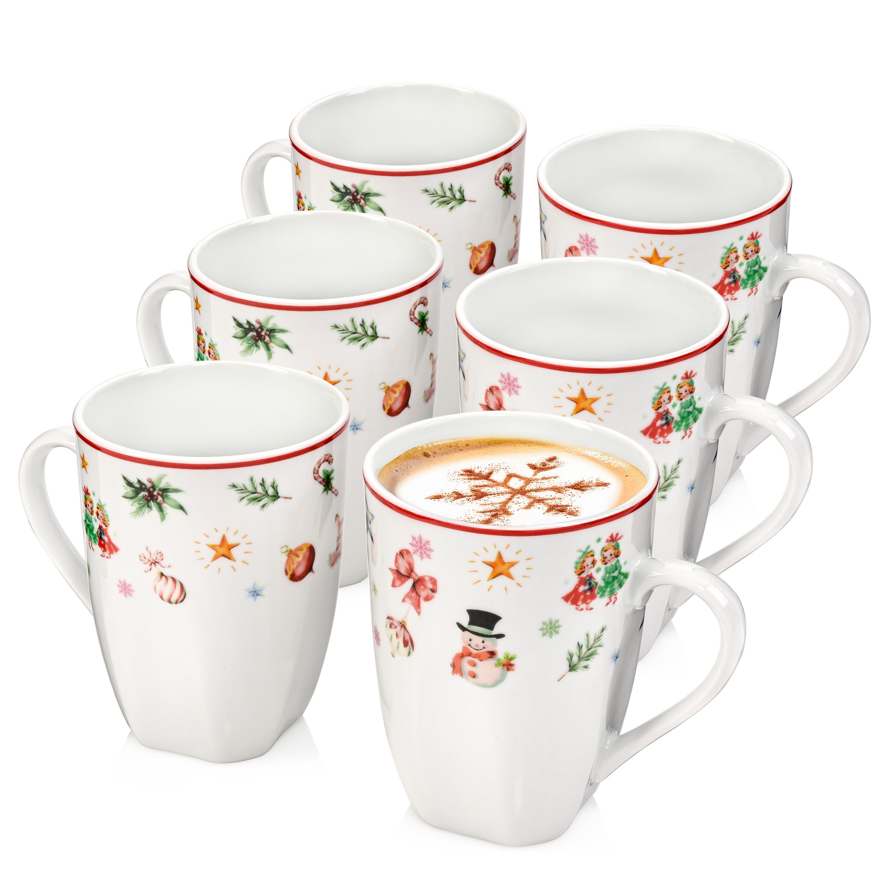 SÄNGER Kaffeebecher Set Bilgola Christmas Design 6 teilig