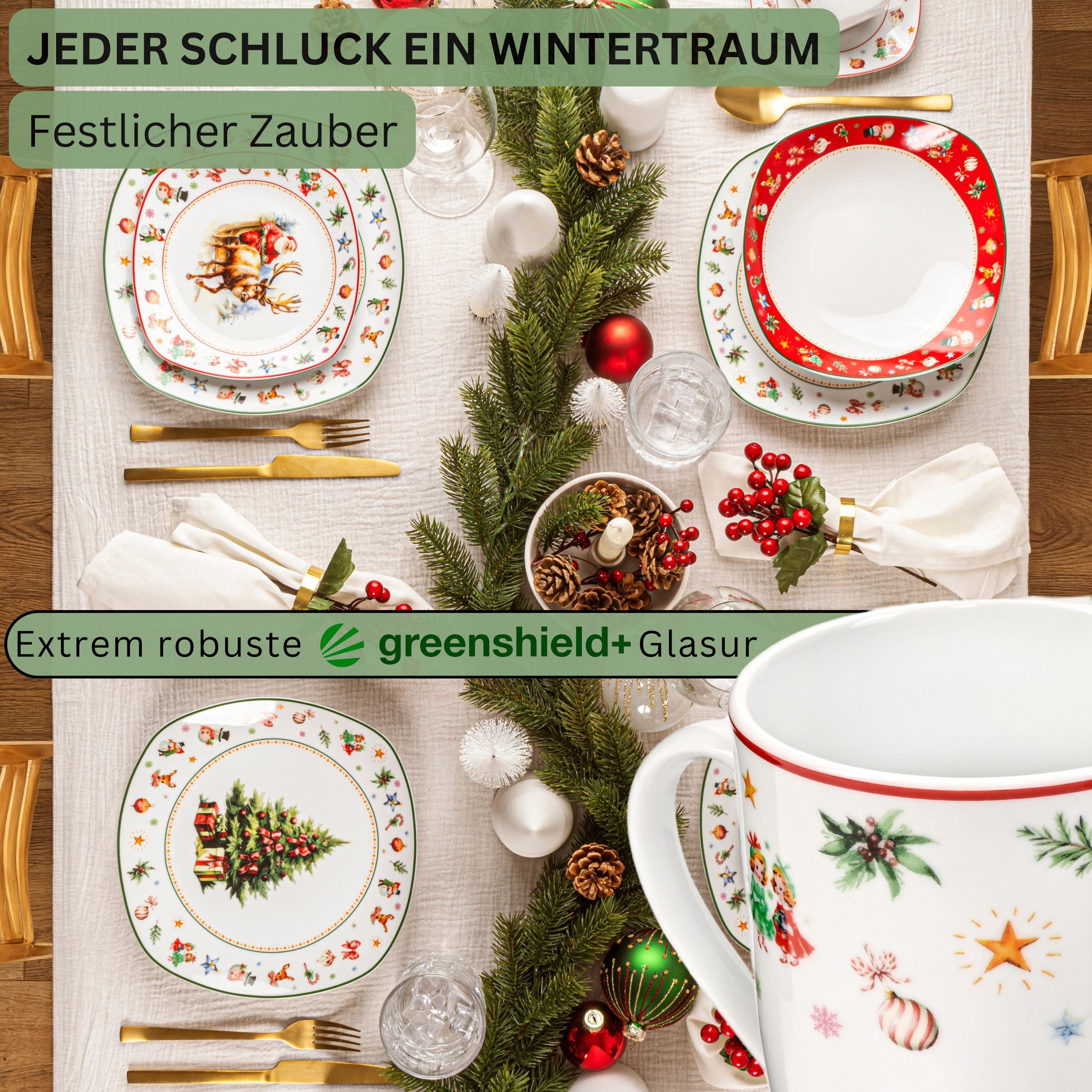 SÄNGER Kaffeebecher Set Bilgola Christmas Design 6 teilig