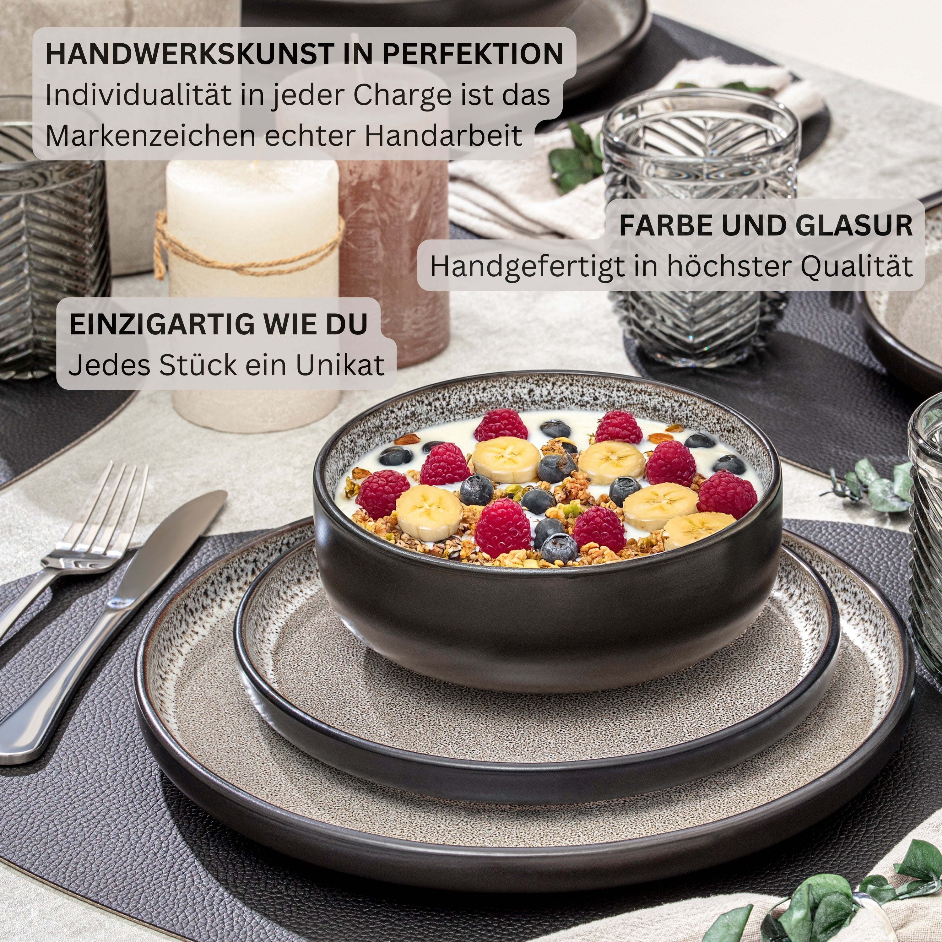 SÄNGER Steingut Schalen Set Luxor 6 teilig