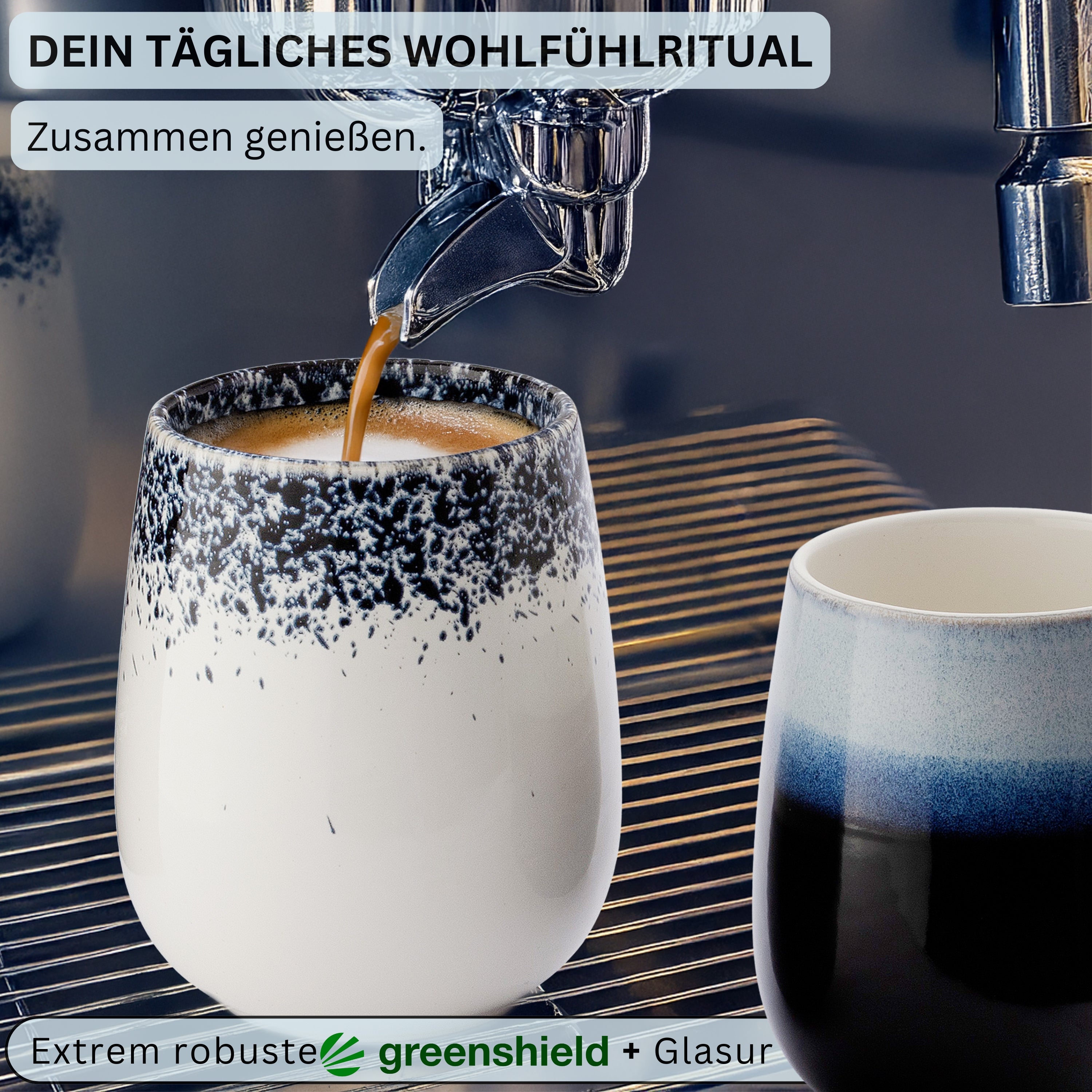 SÄNGER Steingut Kaffeebecher Siena 6 teilig 410 ml