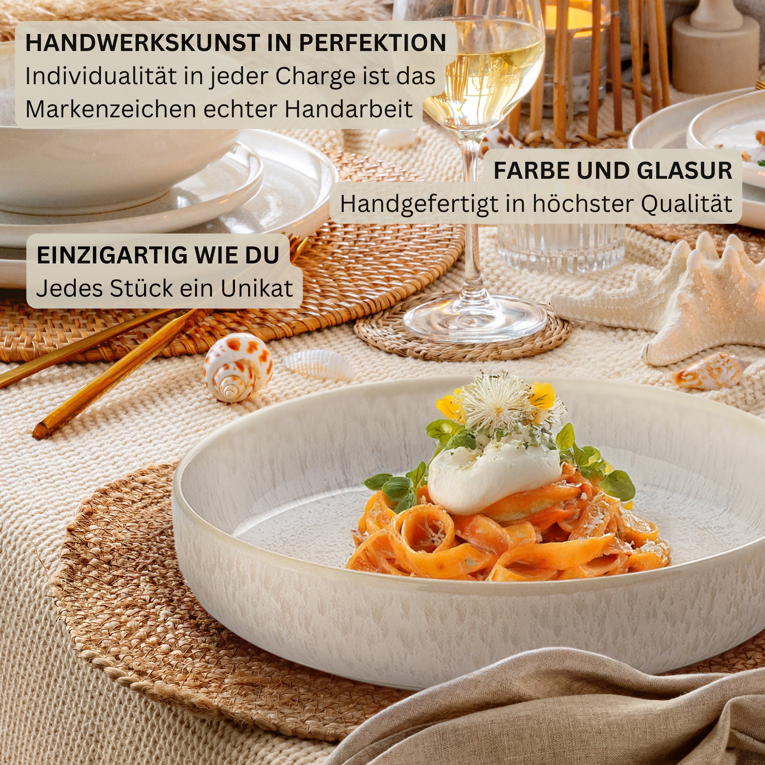 SÄNGER Große Pastaschalen Set Korfu 4 teilig