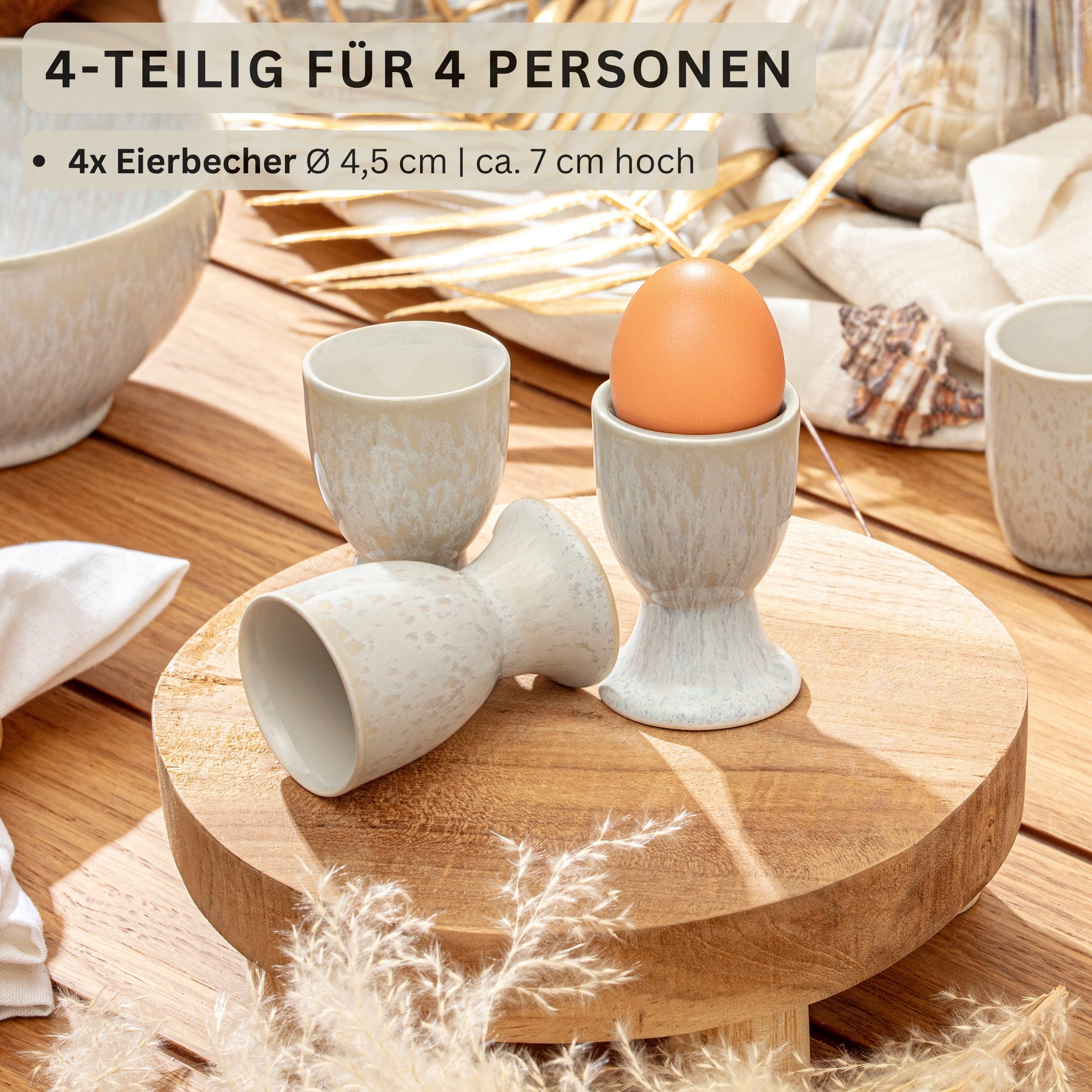 SÄNGER Eierbecher Set Korfu 4 teilig