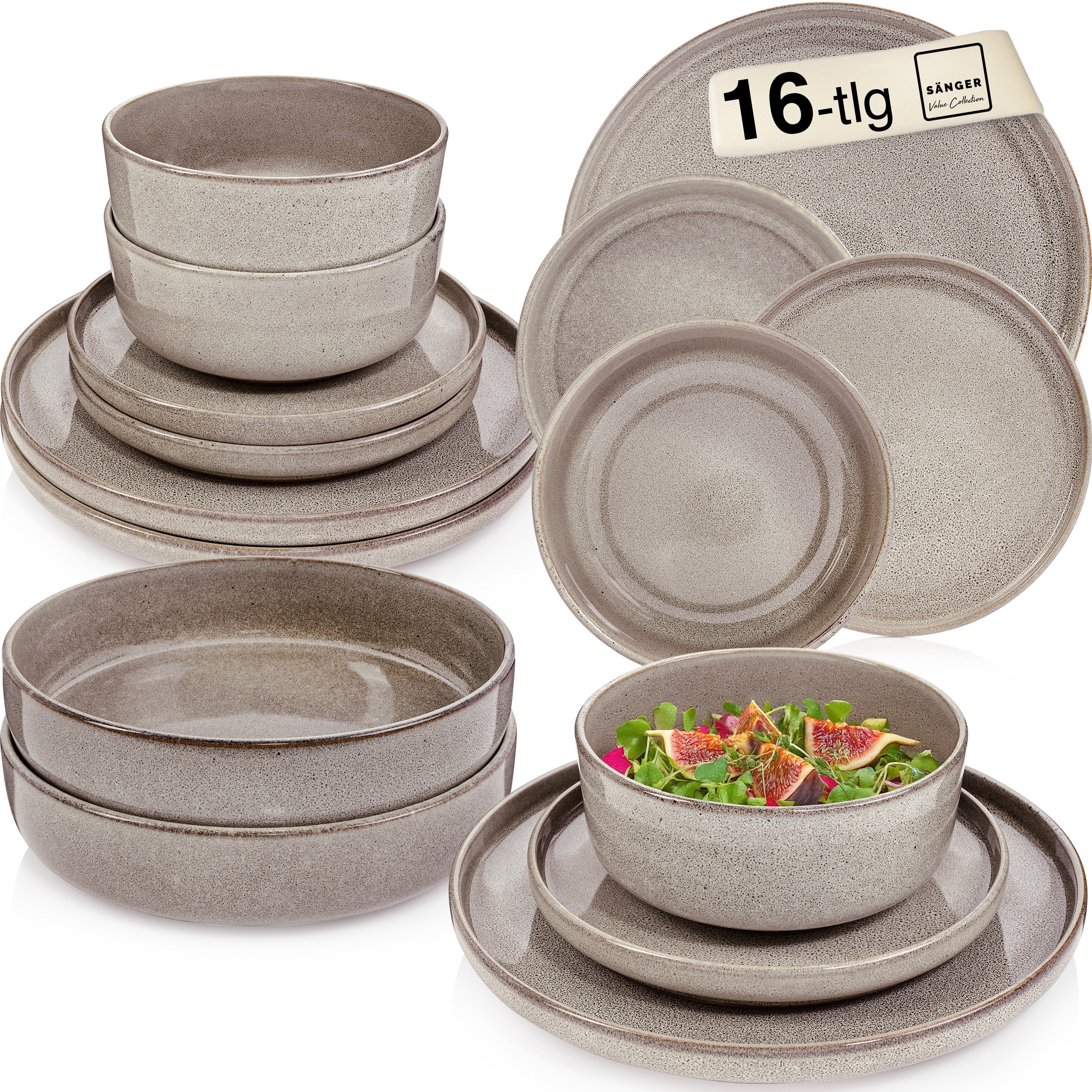 SÄNGER Tafelservice Kairo Clay- 16 teilig aus Steingut