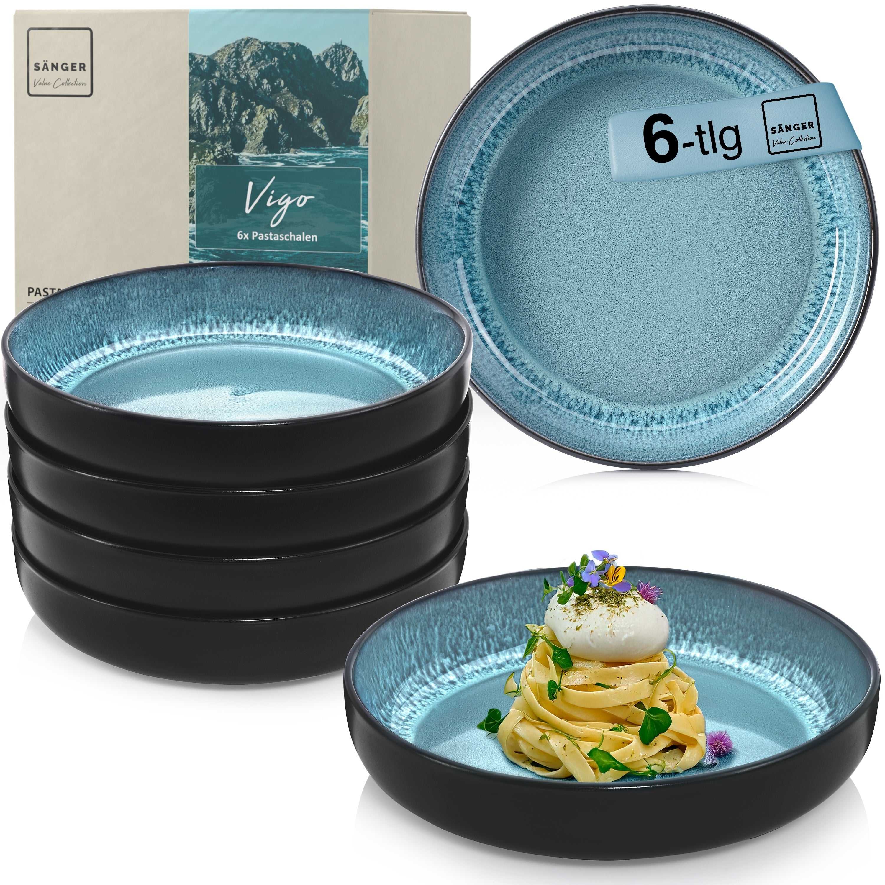 SÄNGER Pastaschalen Set Vigo 6 teilig