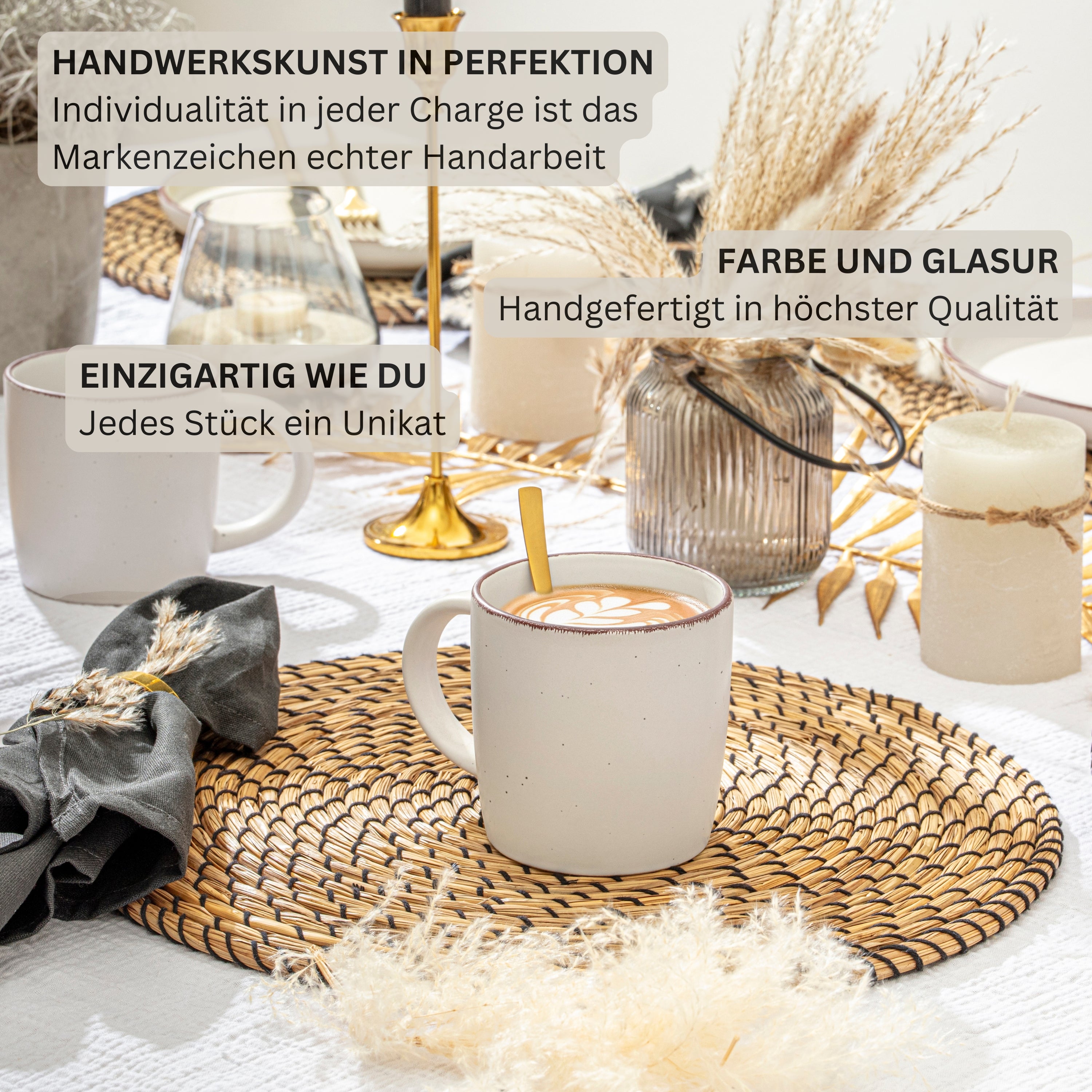 SÄNGER Steingut Geschirrset Bombay Ivory 20 teilig für 4 Personen