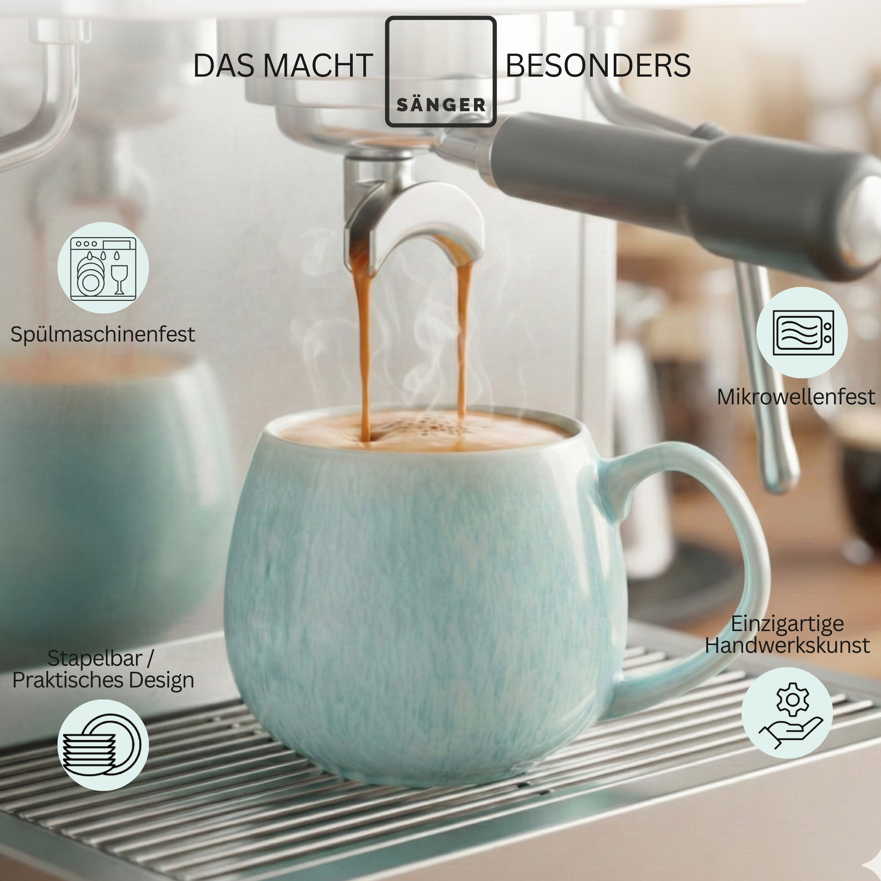 SÄNGER Kaffeebecher 4 teilig Paros