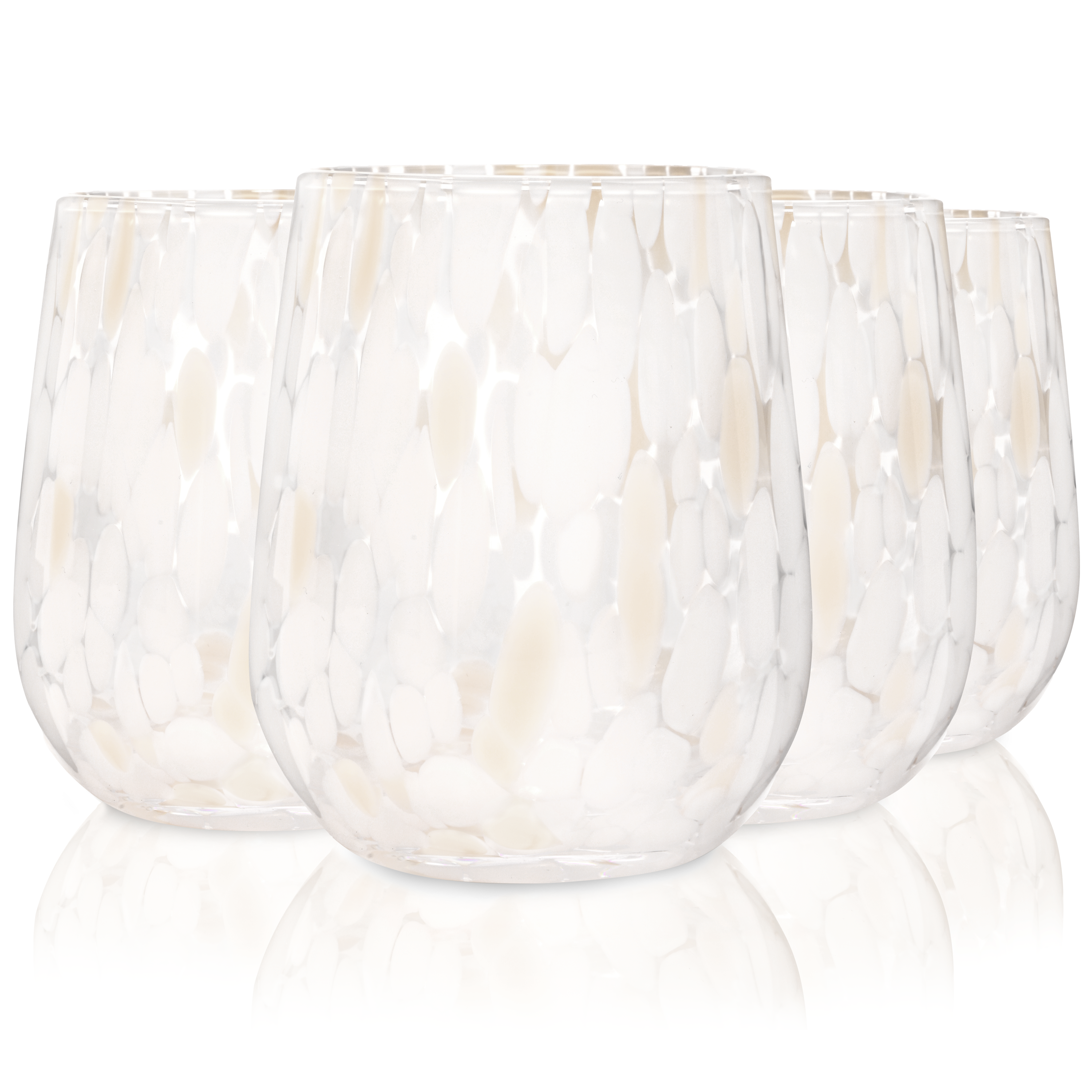 SÄNGER Trinkgläser Set Curacao 4 teilig - weiß/beige