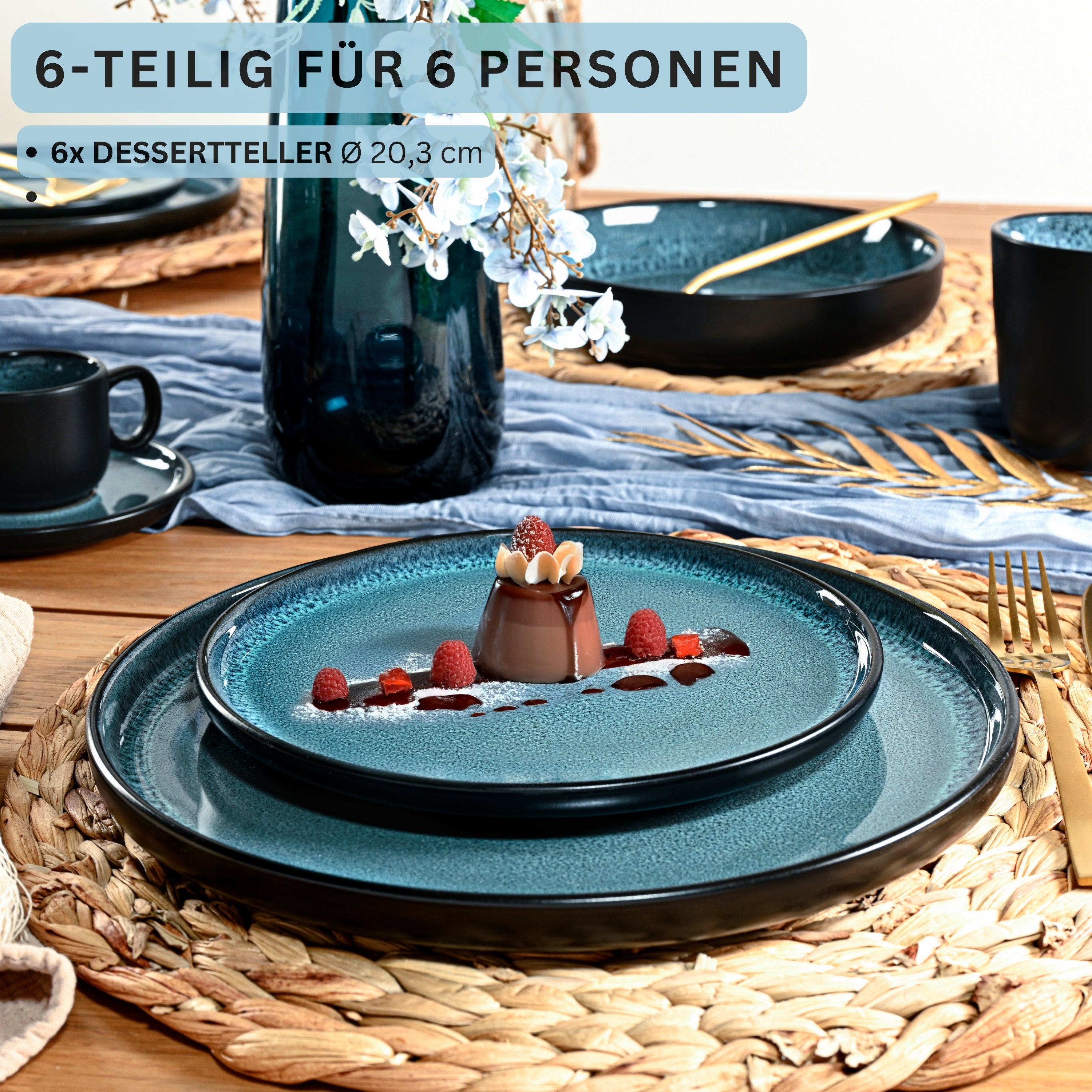 SÄNGER Dessertteller Set Vigo 6 teilig