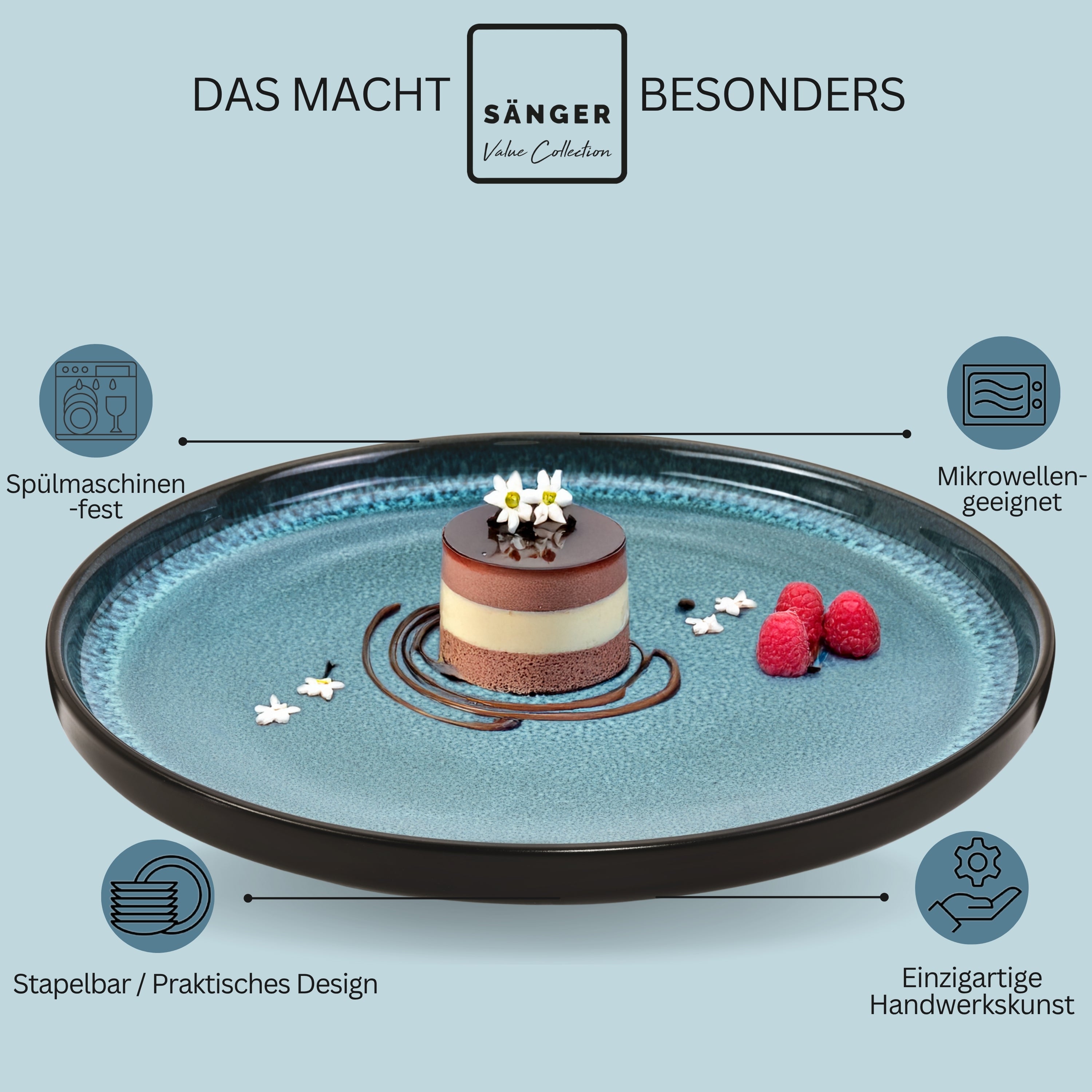 SÄNGER Dessertteller Set Vigo 6 teilig