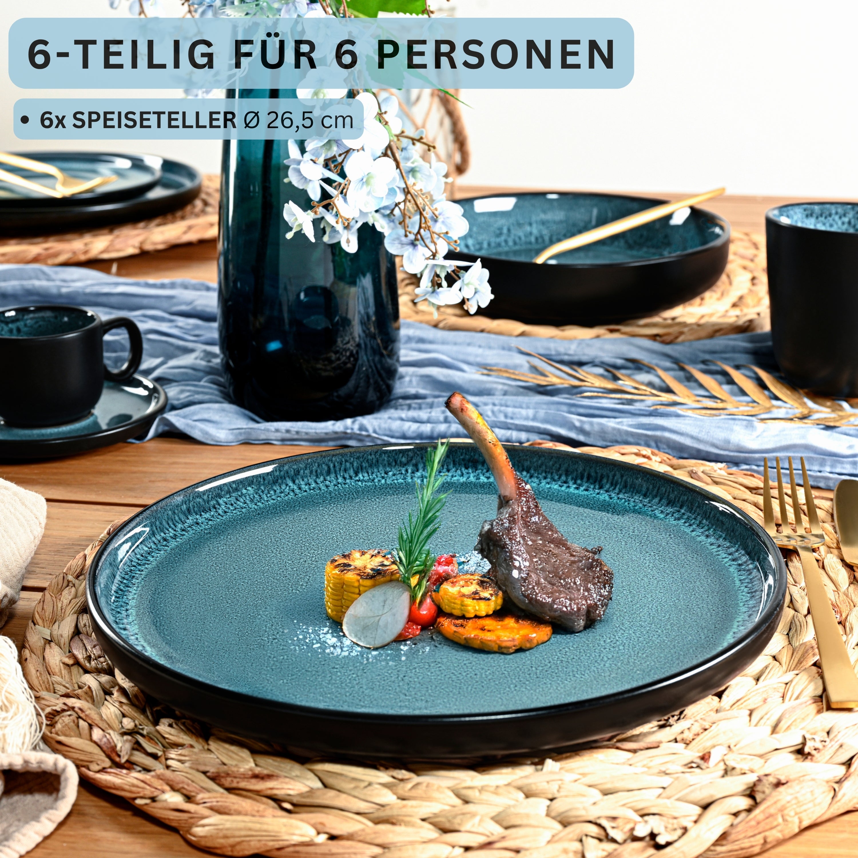 SÄNGER Speiseteller Set Vigo 6 teilig