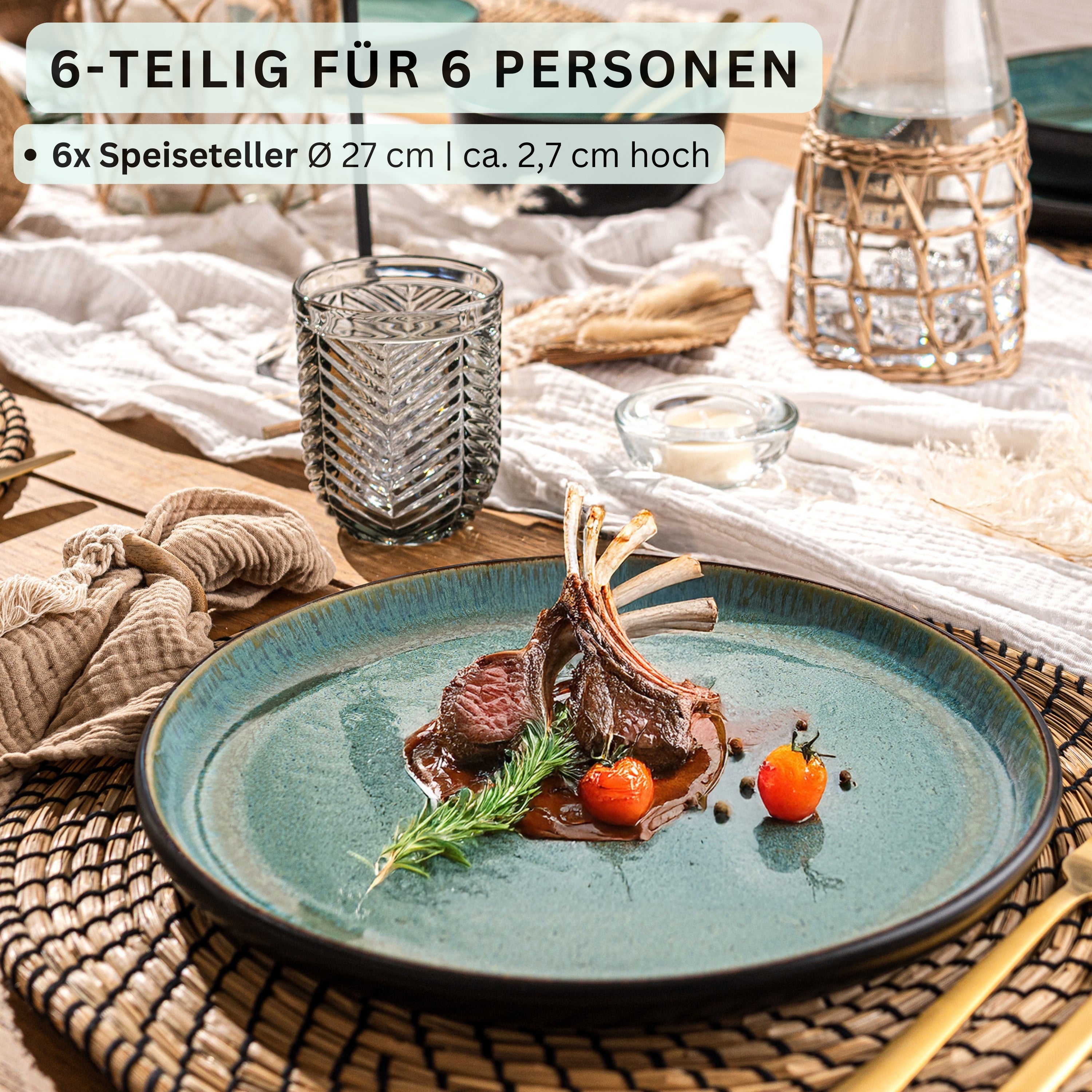 SÄNGER Speiseteller Set Fiji 6 teilig