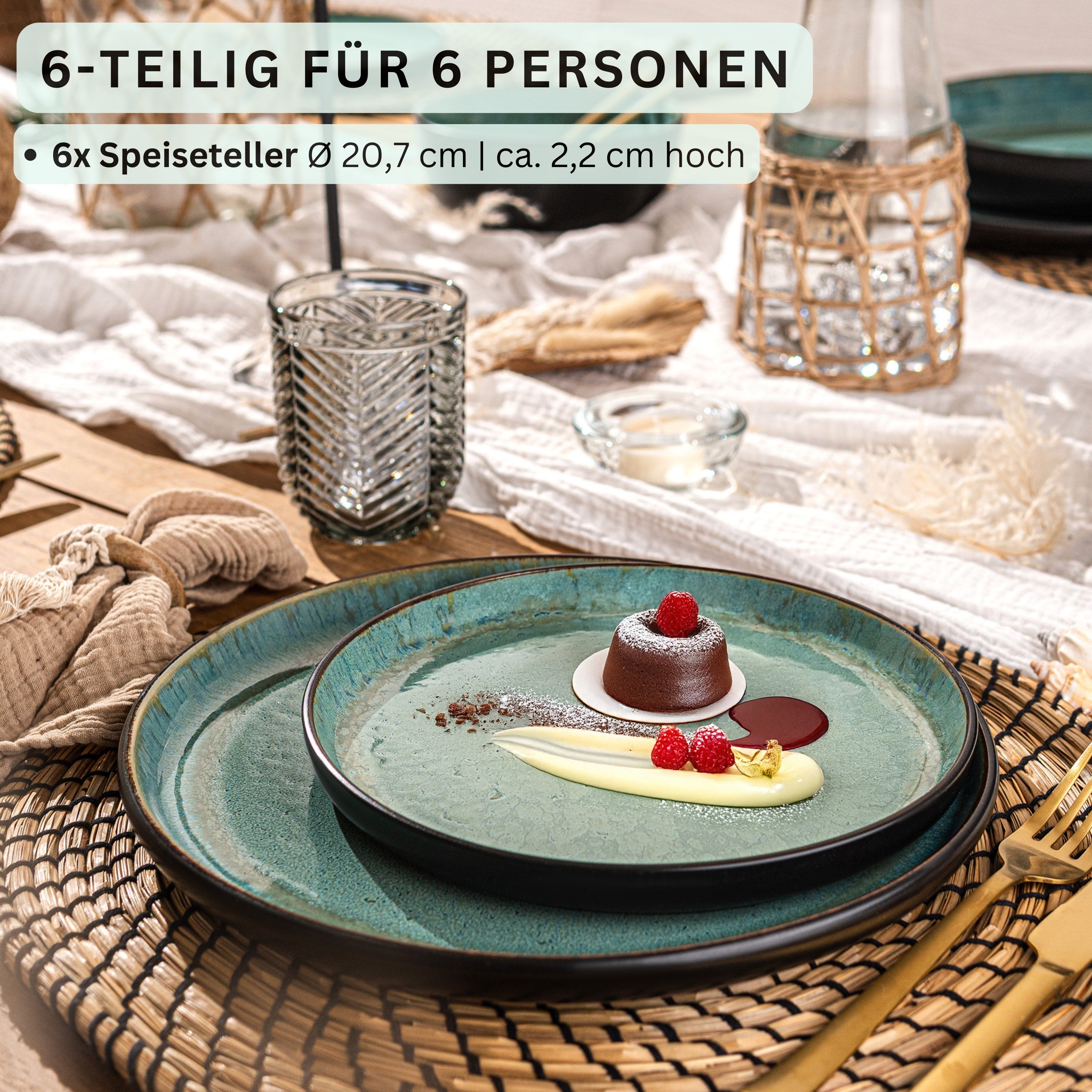 SÄNGER Dessertteller Set Fiji 6 teilig