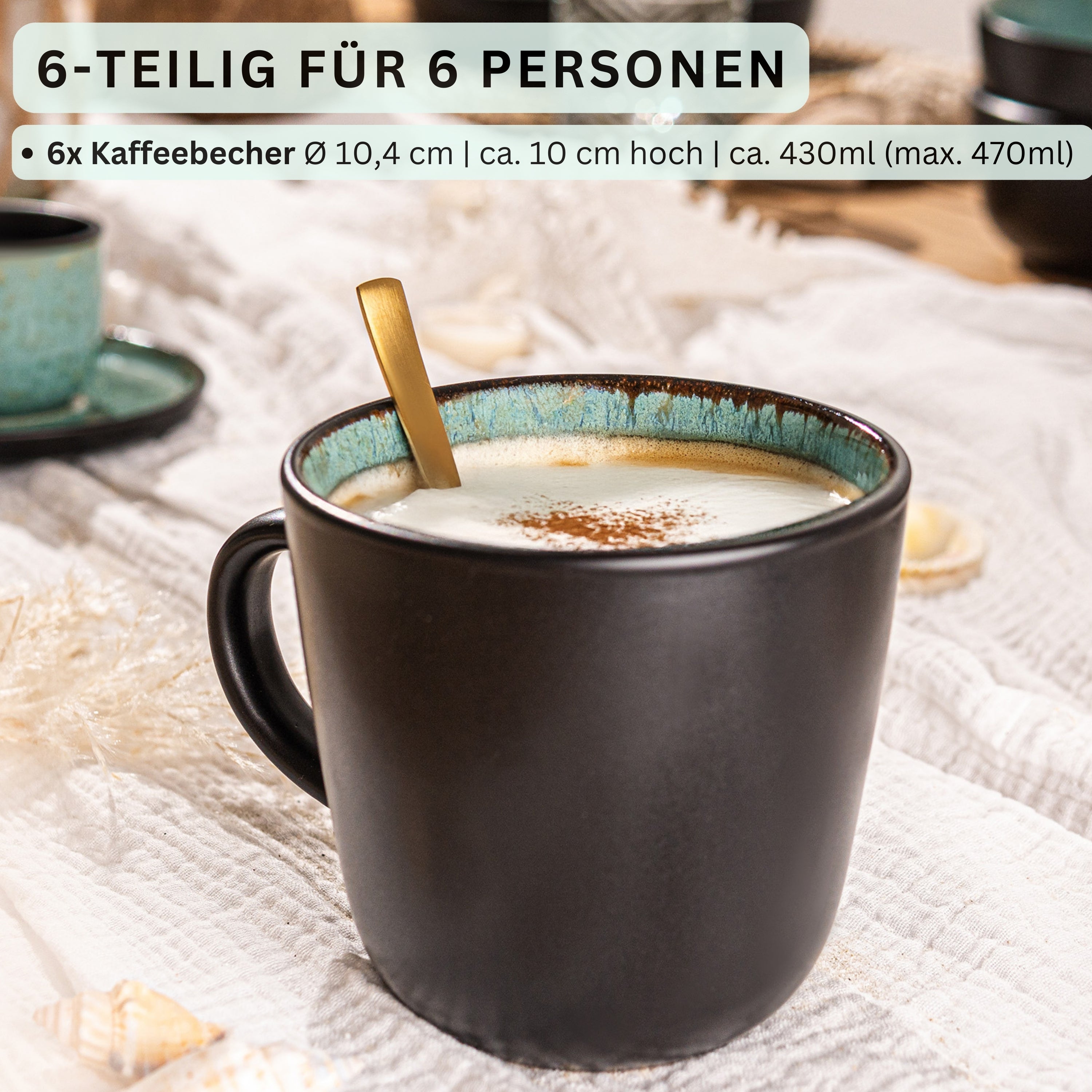 SÄNGER Kaffeebecher Set Fiji 6 teilig