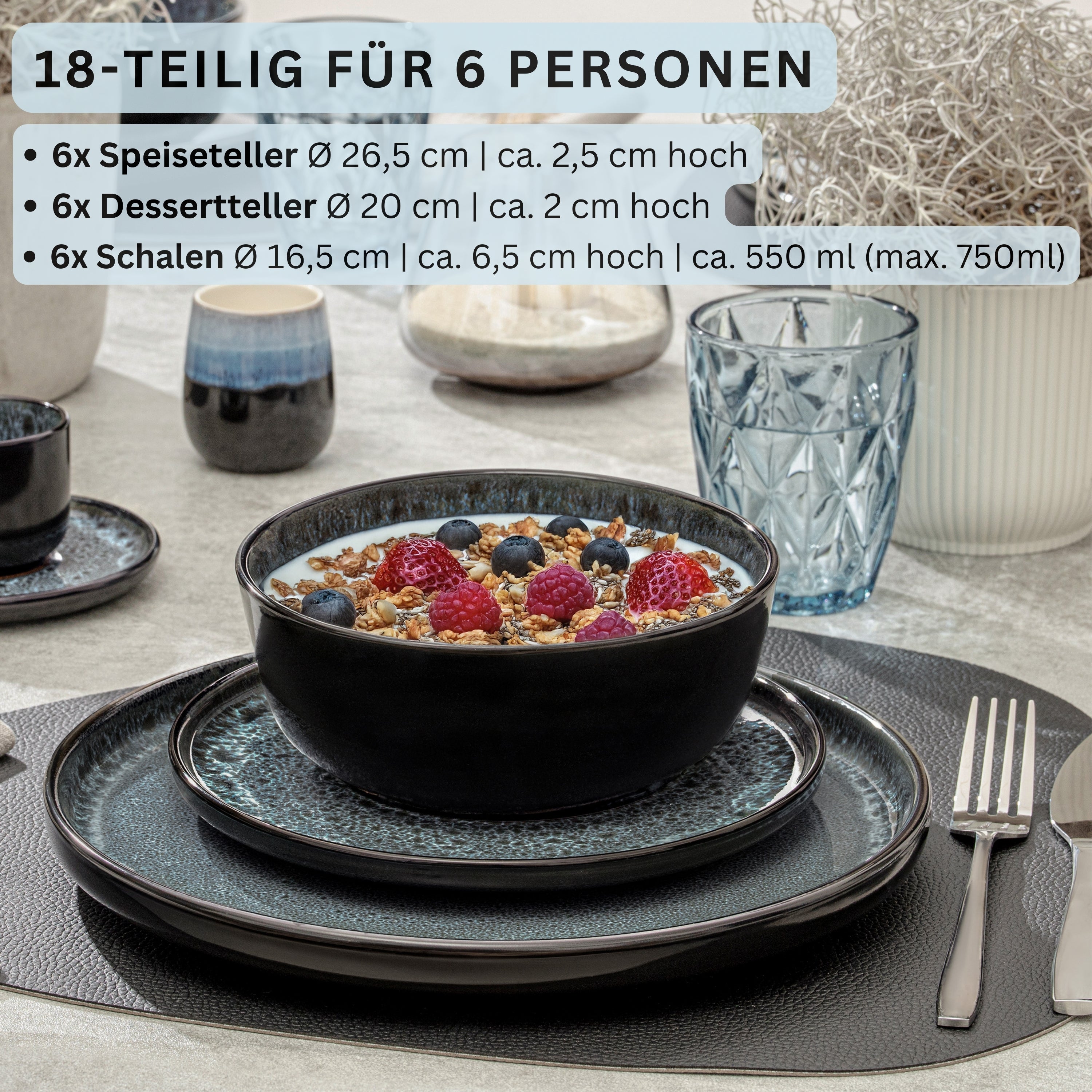 SÄNGER Tafelservice Manila- 18 teilig aus Steingut