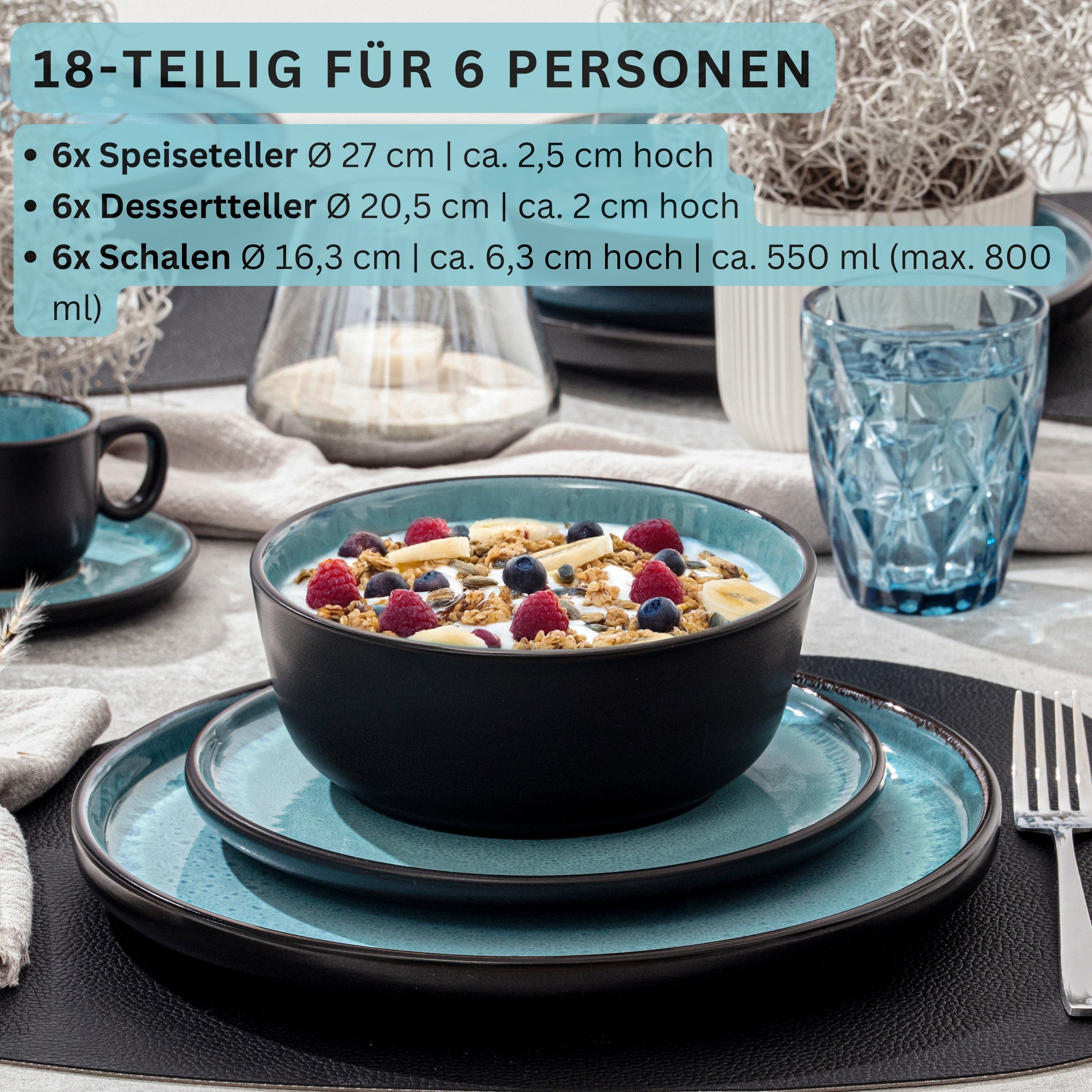 SÄNGER Tafelservice Granada- 18 teilig aus Steingut