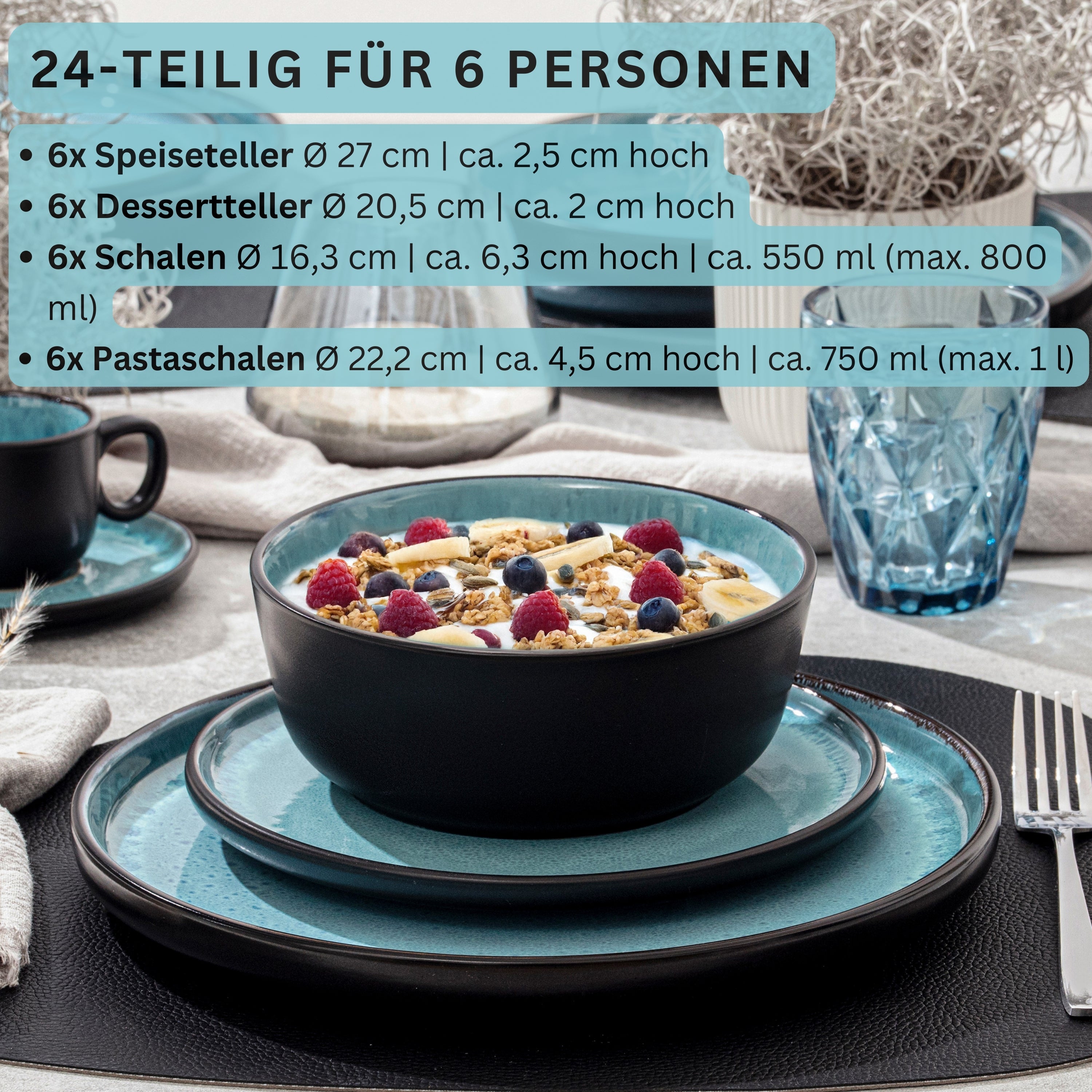 SÄNGER Tafelservice Granada- 24 teilig aus Steingut