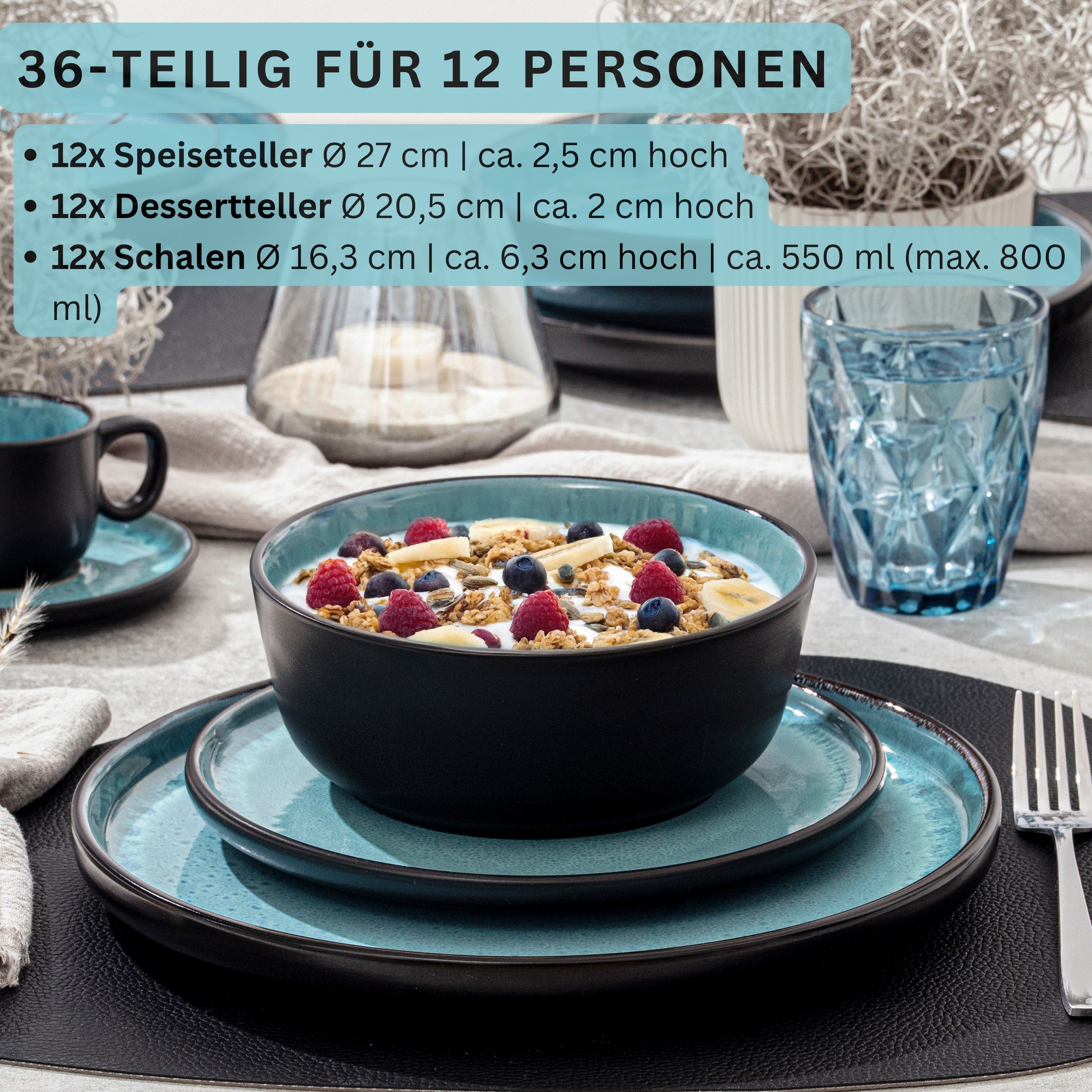 SÄNGER Tafelservice Granada- 36 teilig aus Steingut