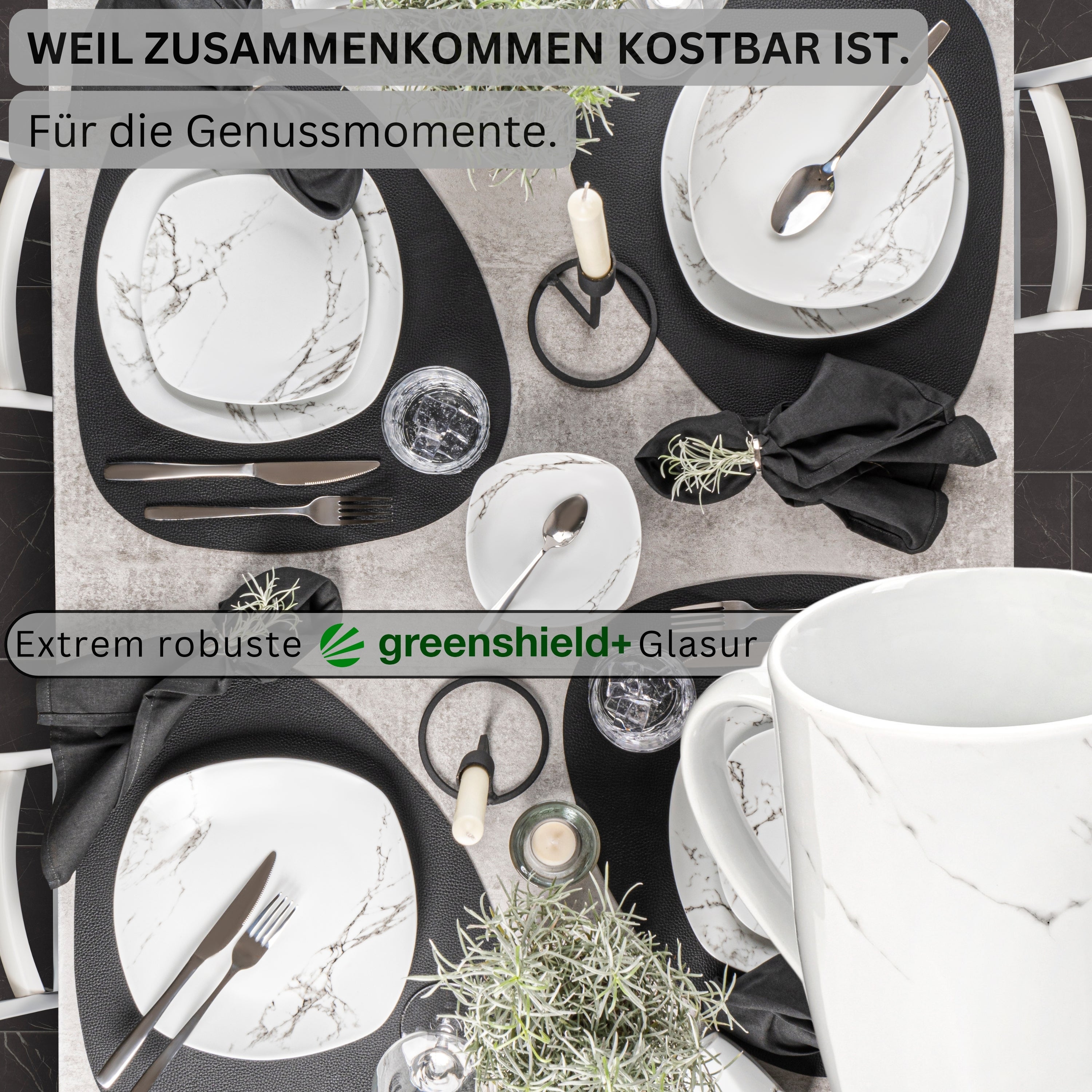SÄNGER Kaffeebecher Set Bilgola Marmor 6 teilig
