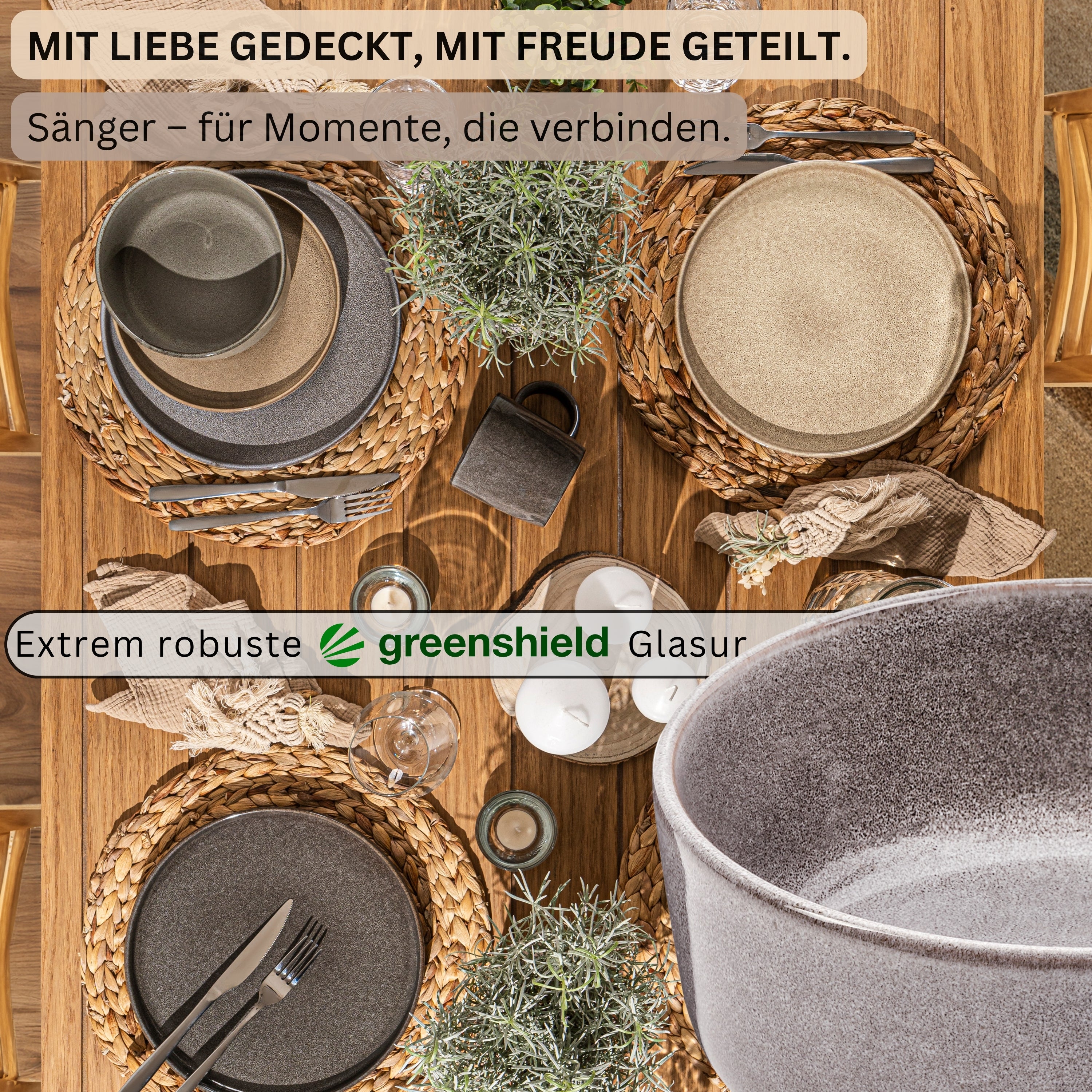 SÄNGER Schalen Set Kairo - 4 teilig aus Steingut