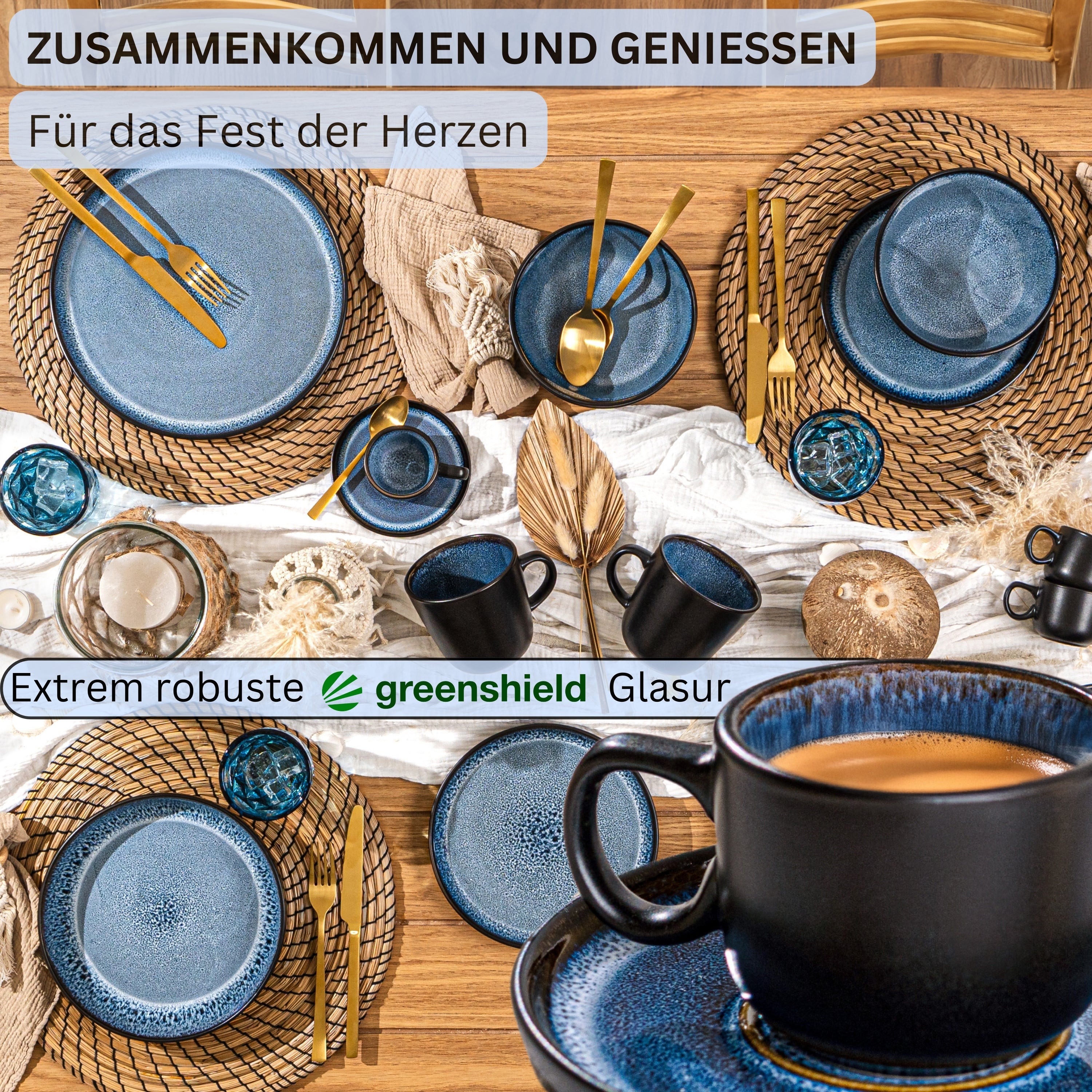 SÄNGER Espressotassen Set Aruba 12 teilig für 6 Personen