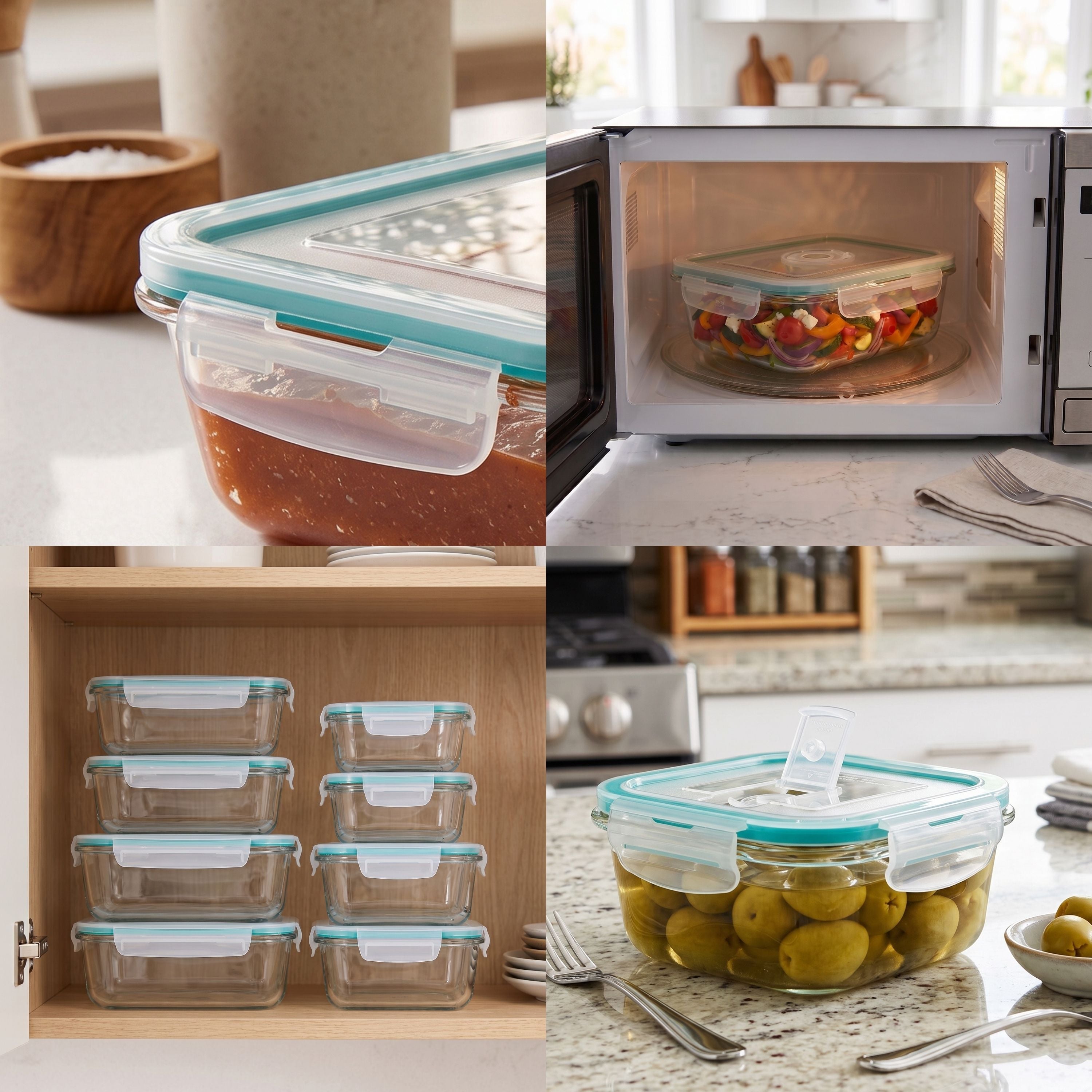SÄNGER Frischhaltedosen Set aus Glas 9er Set