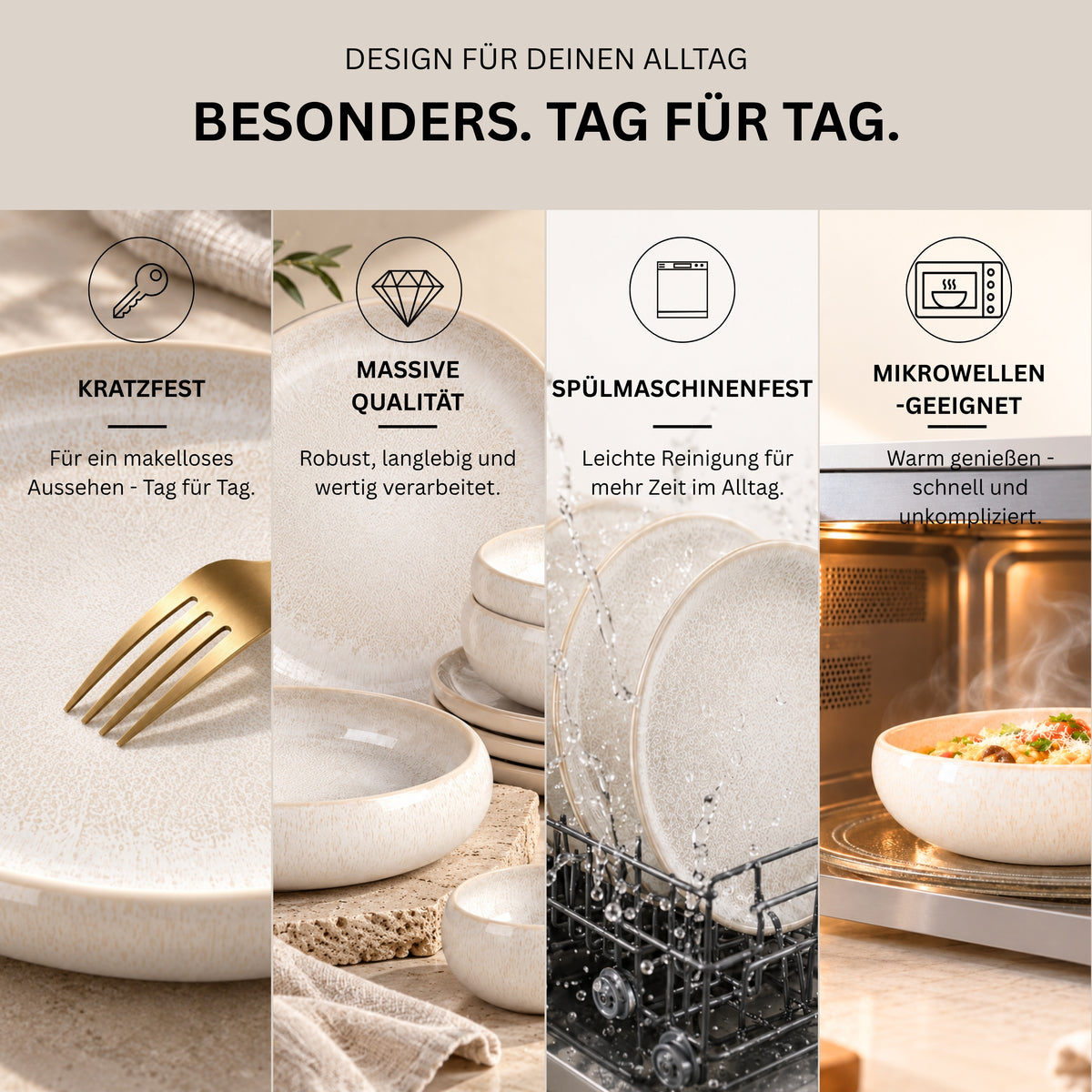 SÄNGER Steingut Korfu Servierset 18 teilig