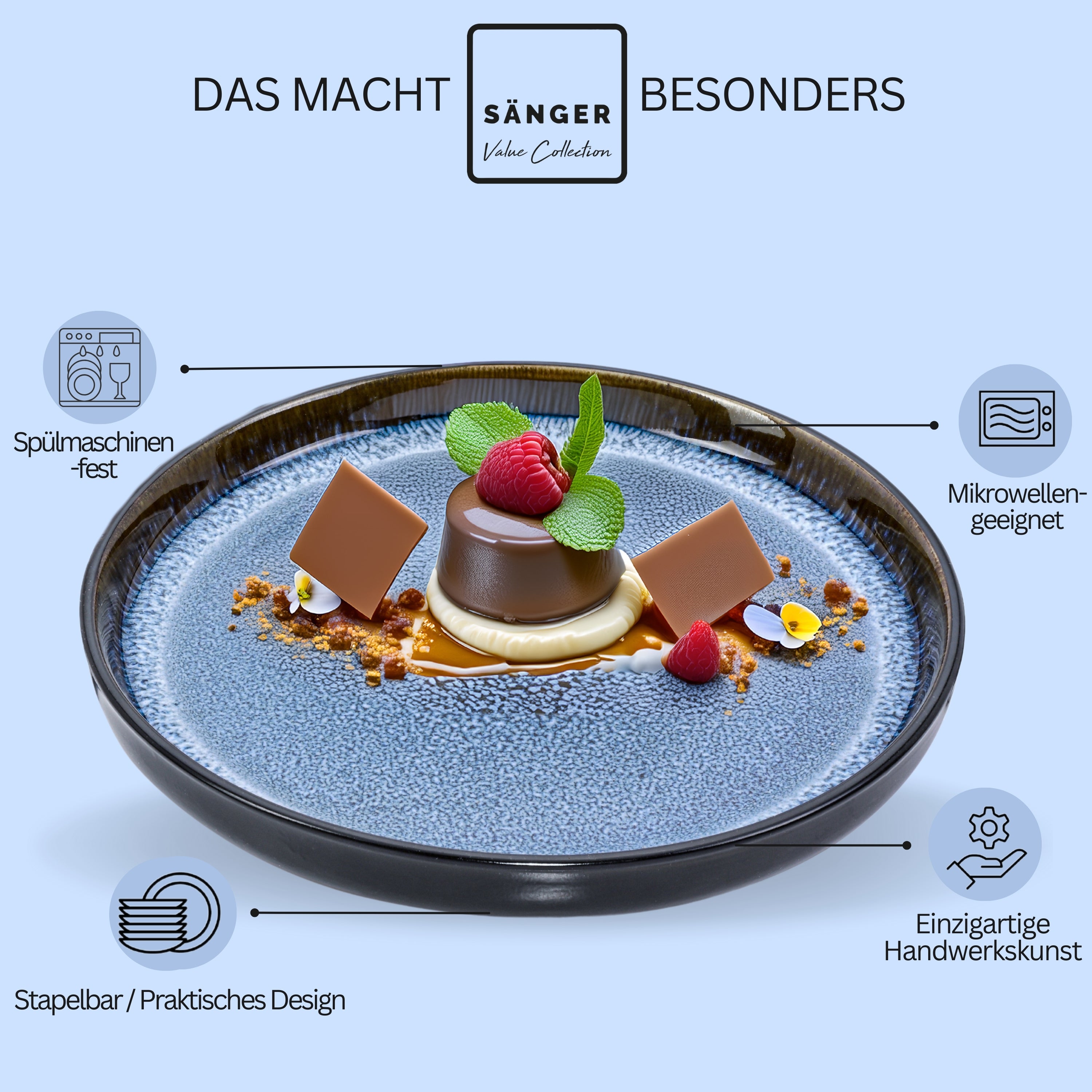 SÄNGER Dessertteller Set Aruba 6 teilig