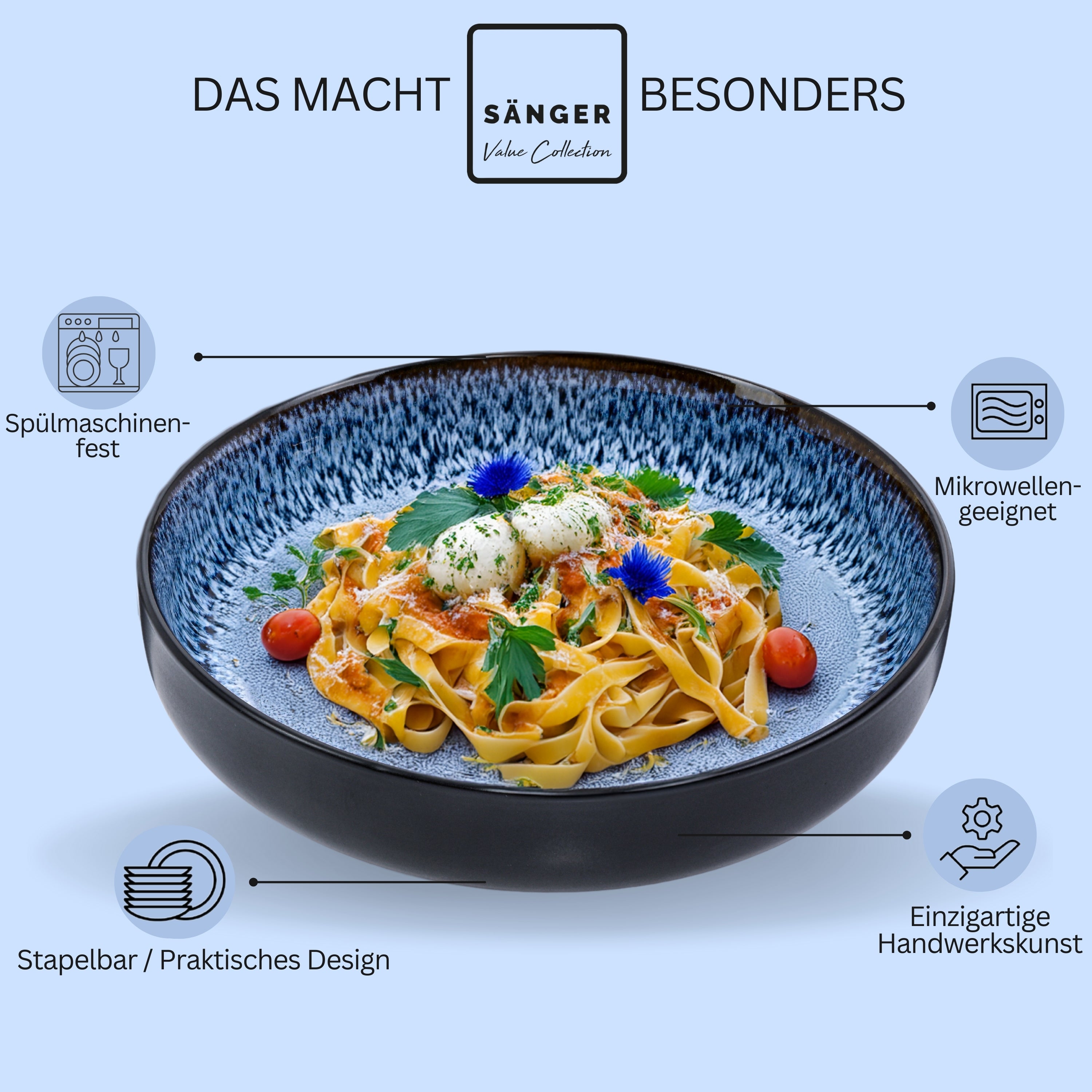 SÄNGER Pastaschalen Set Aruba 6 teilig