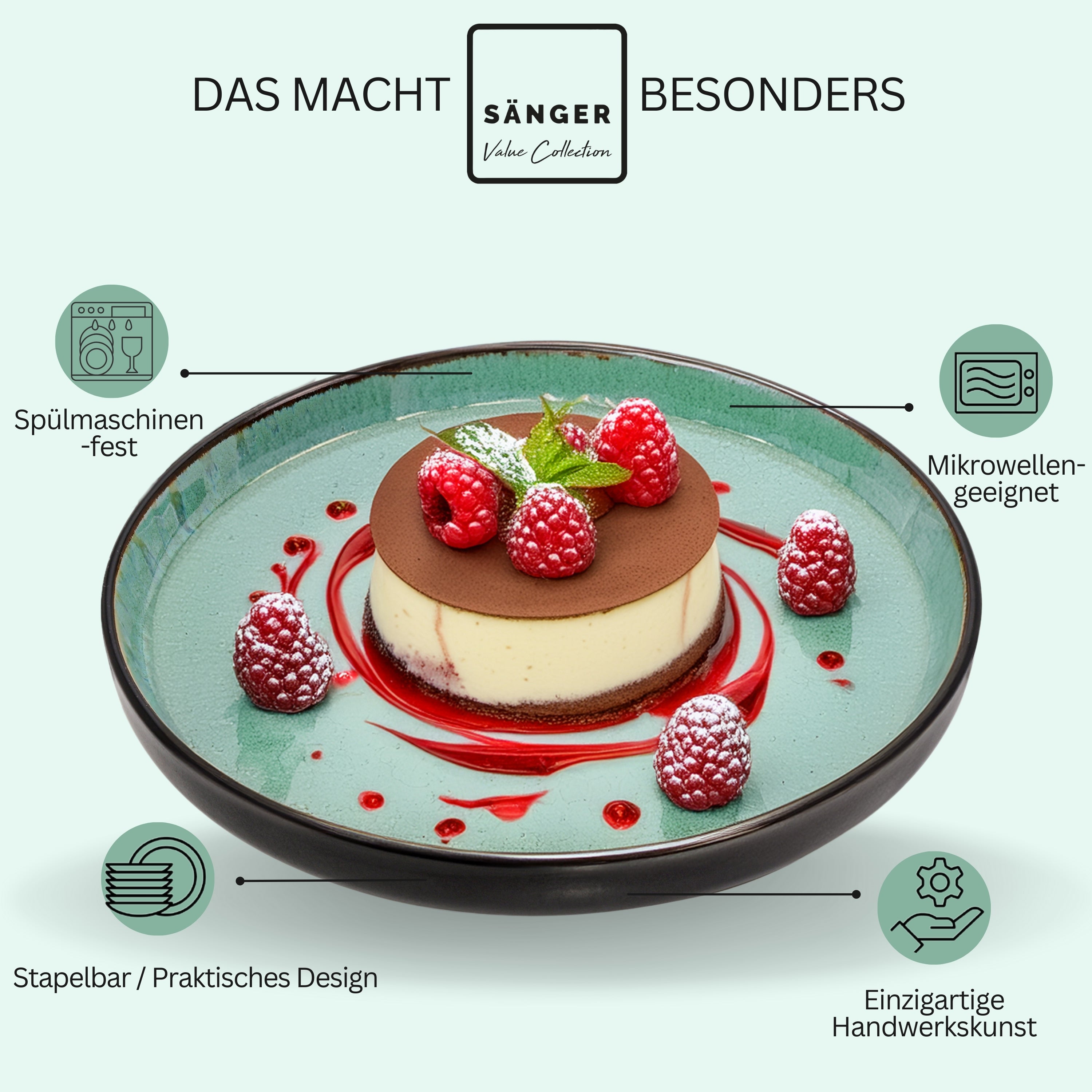 SÄNGER Dessertteller Set Fiji 6 teilig
