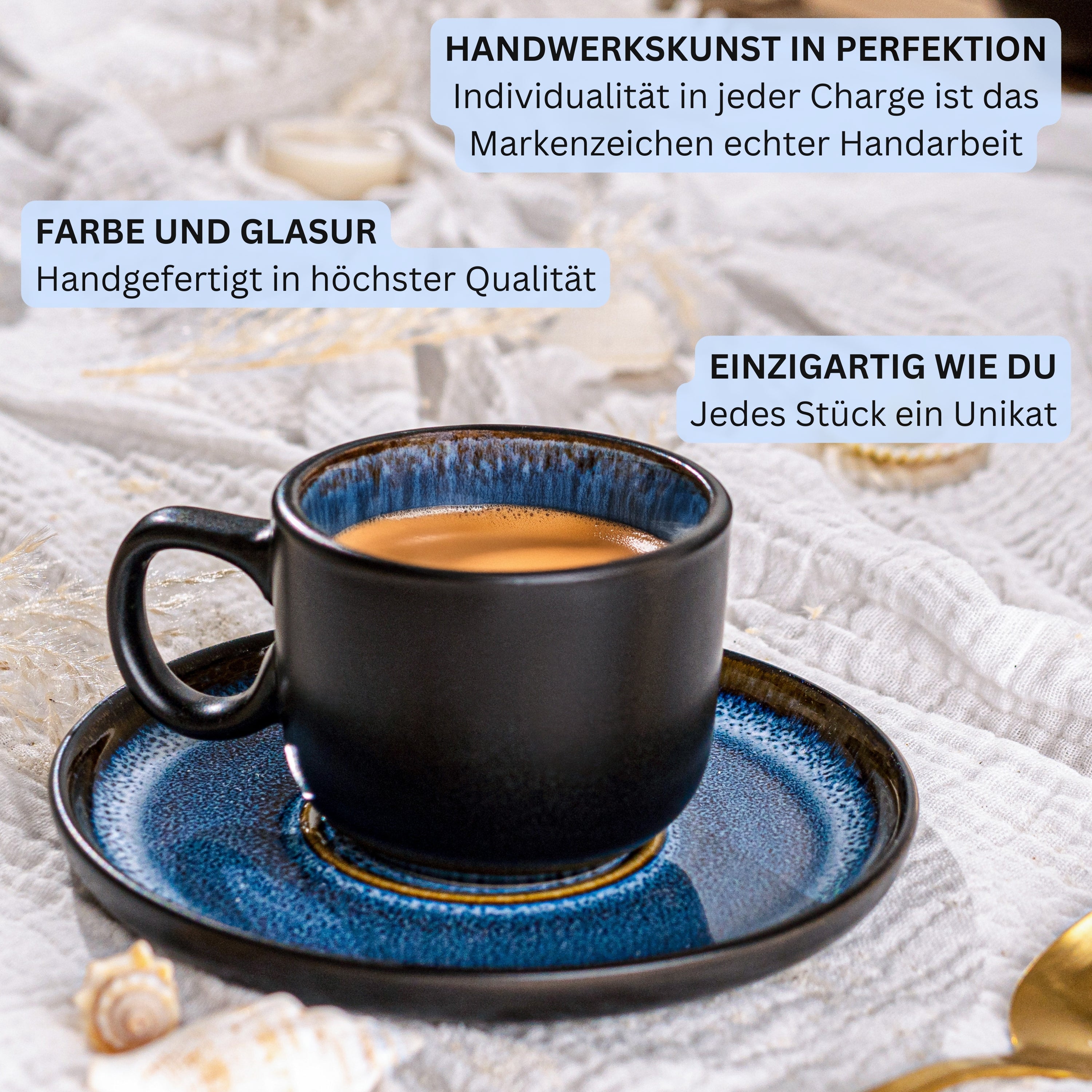 SÄNGER Espressotassen Set Aruba 12 teilig für 6 Personen