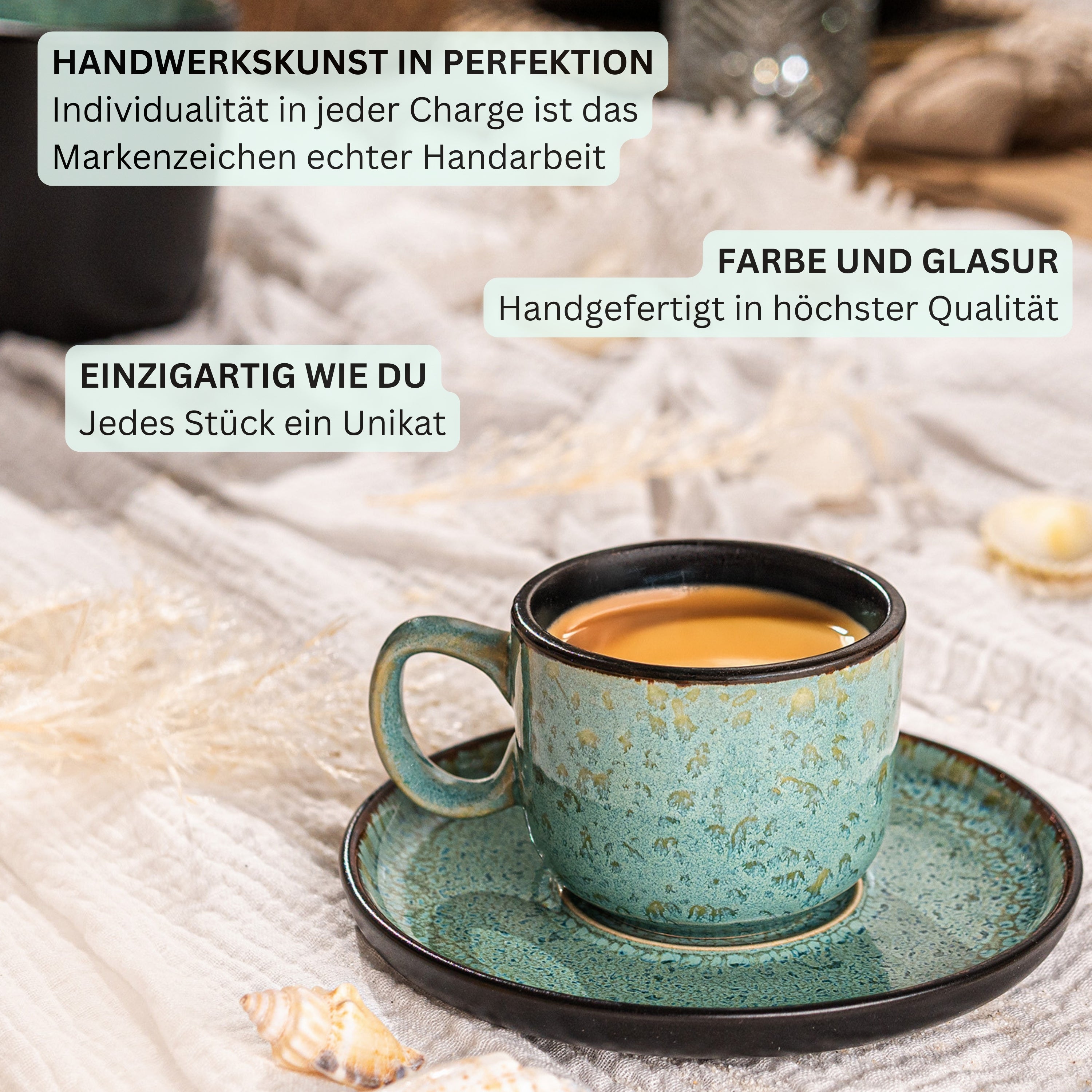 SÄNGER Espressotassen Set Fiji 12 teilig für 6 Personen