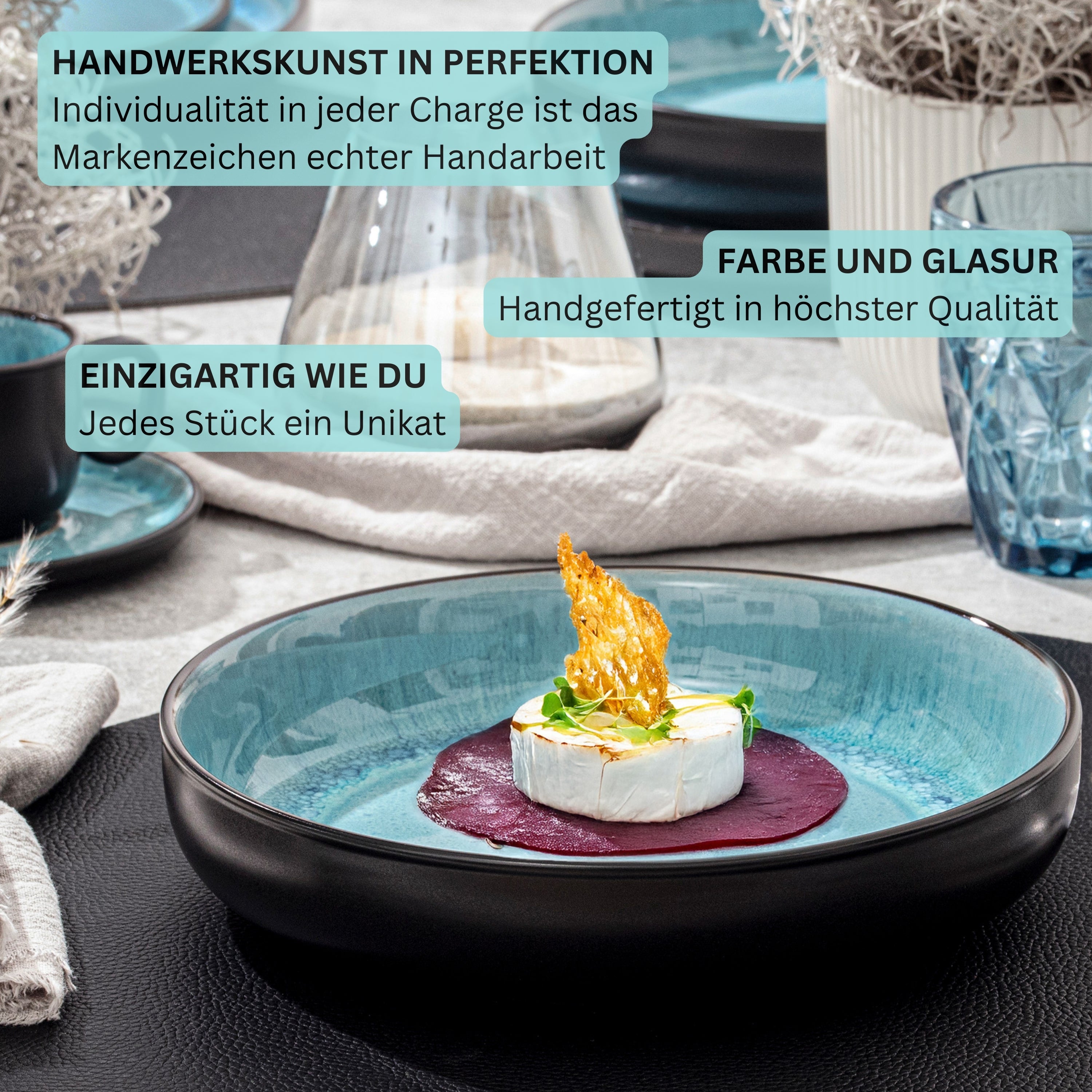 SÄNGER Pastaschalen Set Granada - 6 teilig aus Steingut