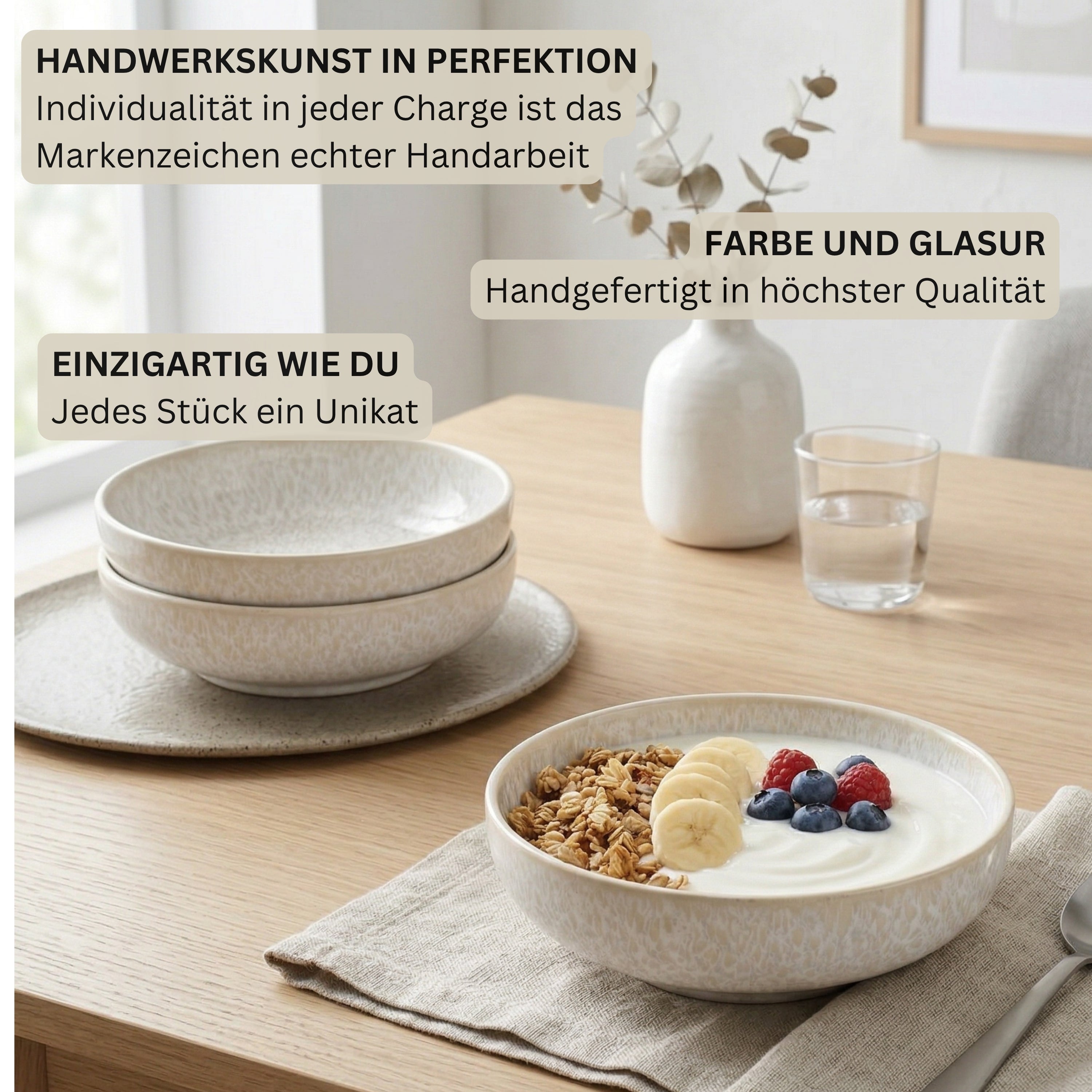 SÄNGER Steingut Bowl Korfu 4 teilig