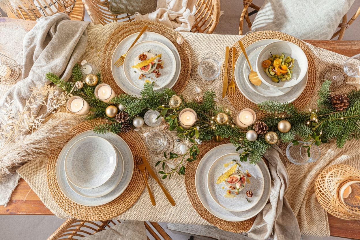 SÄNGER Steingut Geschirrset Korfu, Tafelservice 12 teilig für 4 Personen