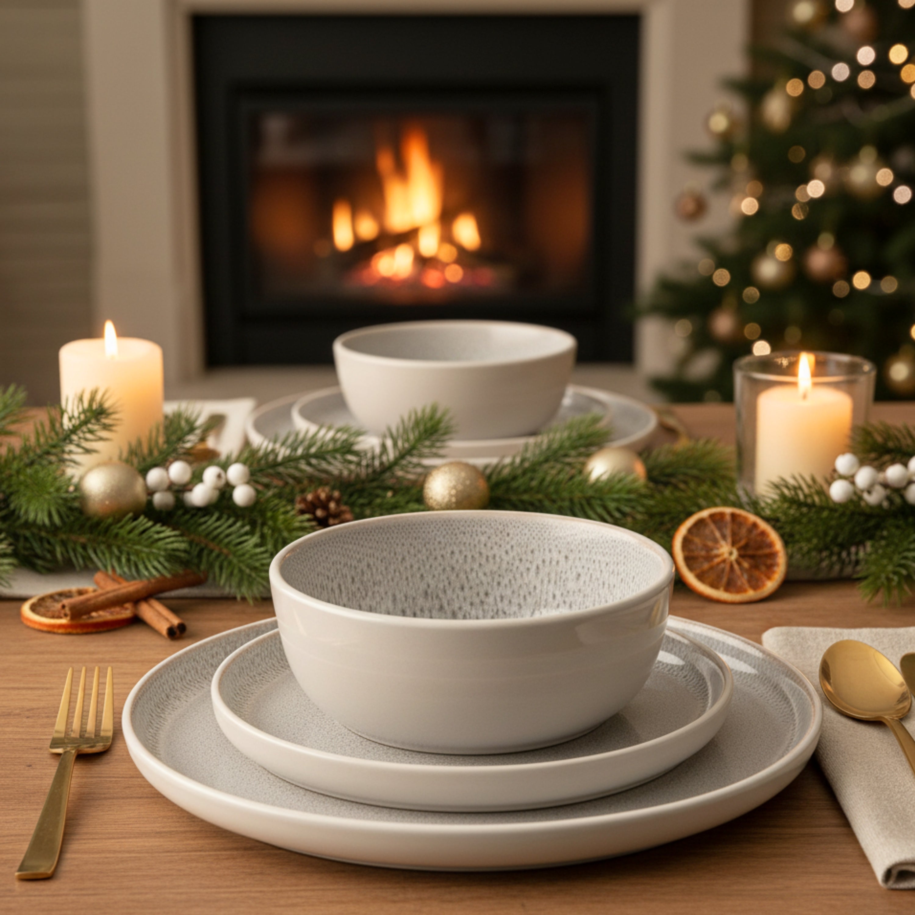 SÄNGER Steingut Geschirrset Kreta 30 teilig für 6 Personen