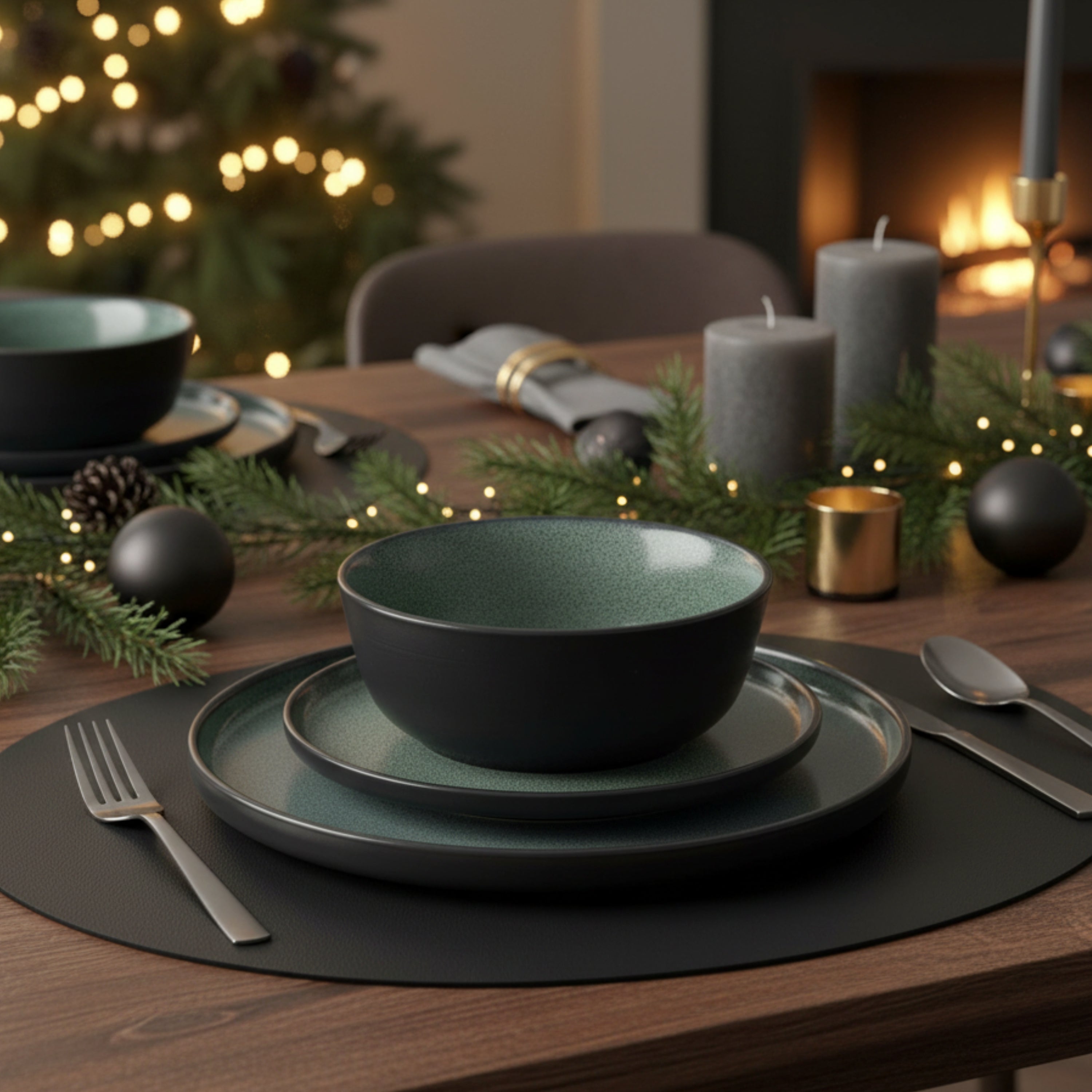 SÄNGER Steingut Geschirrset Malmö 24-teilig für 6 Personen